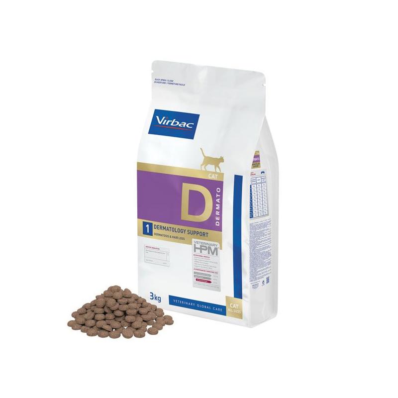 Virbac HPM Cat D1, Dermatology Support 3 kg Virbac HPM Cat D1, Dermatology Support 3 kg