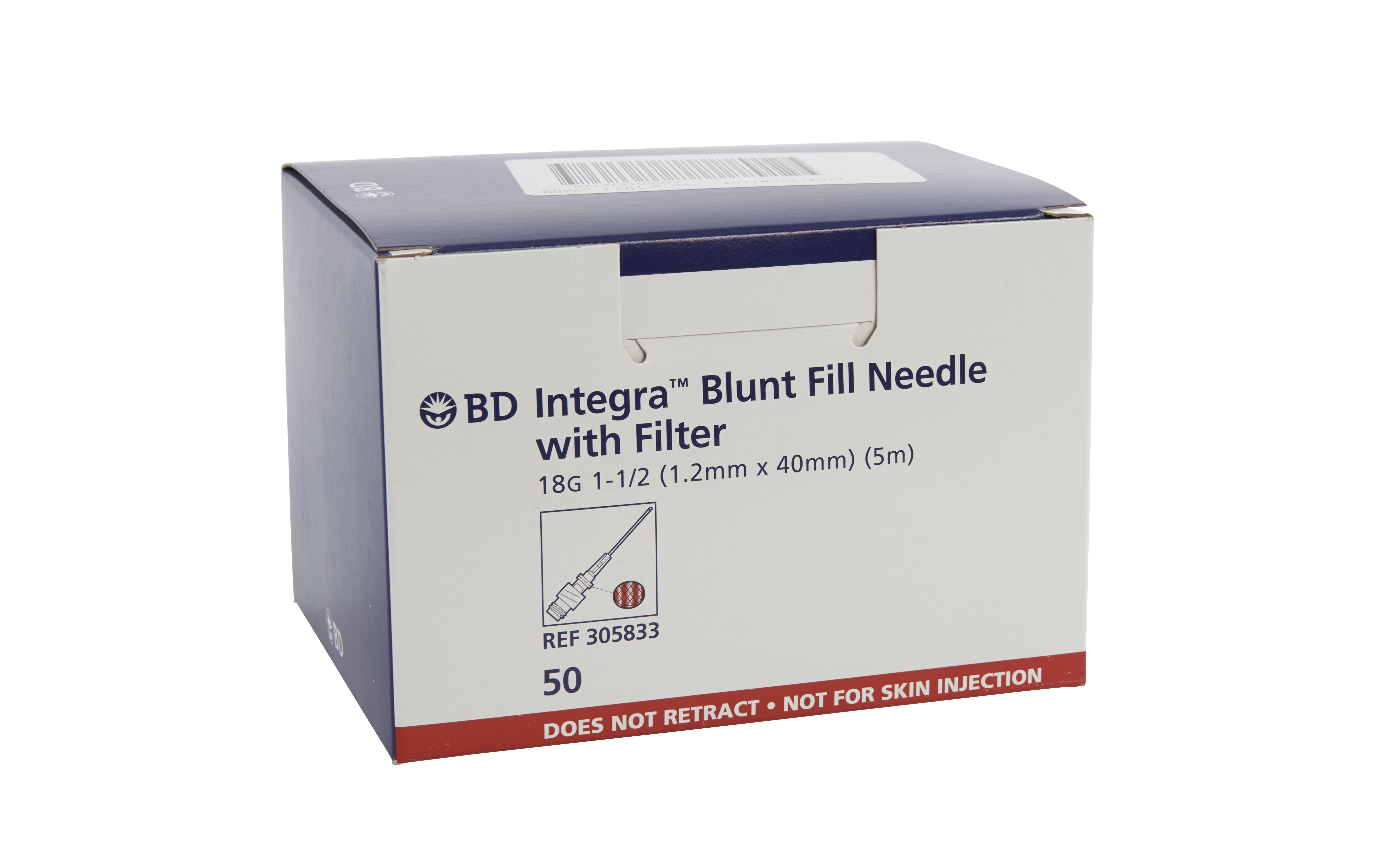 BD Integra Injektionskanyl 1,20 x 40mm, 50 st