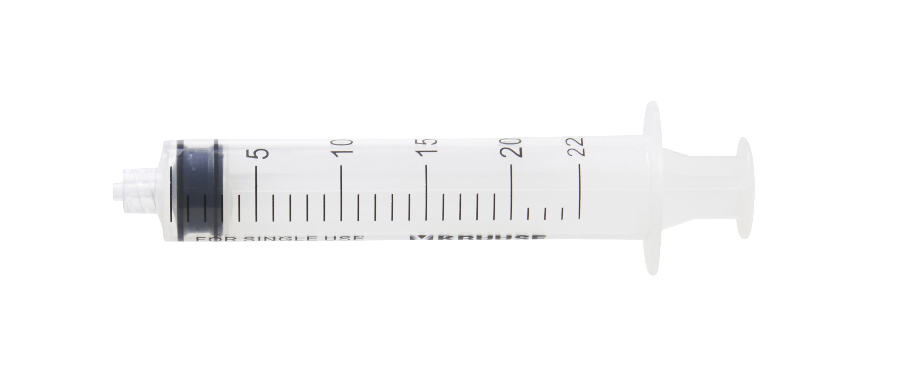 KRUUSE disp. syringe 3-component LL 20->24 ml, 50/pk