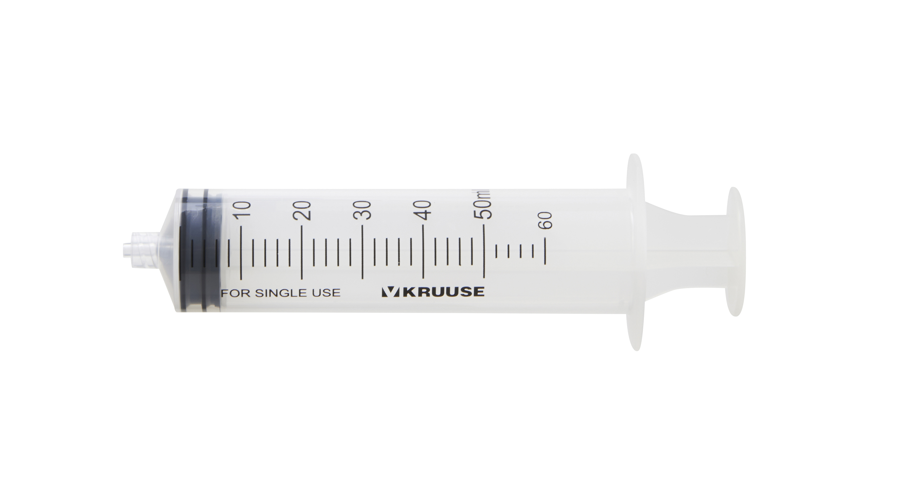 KRUUSE disp. syringe 3-component LL 50->60 ml, 25/pk