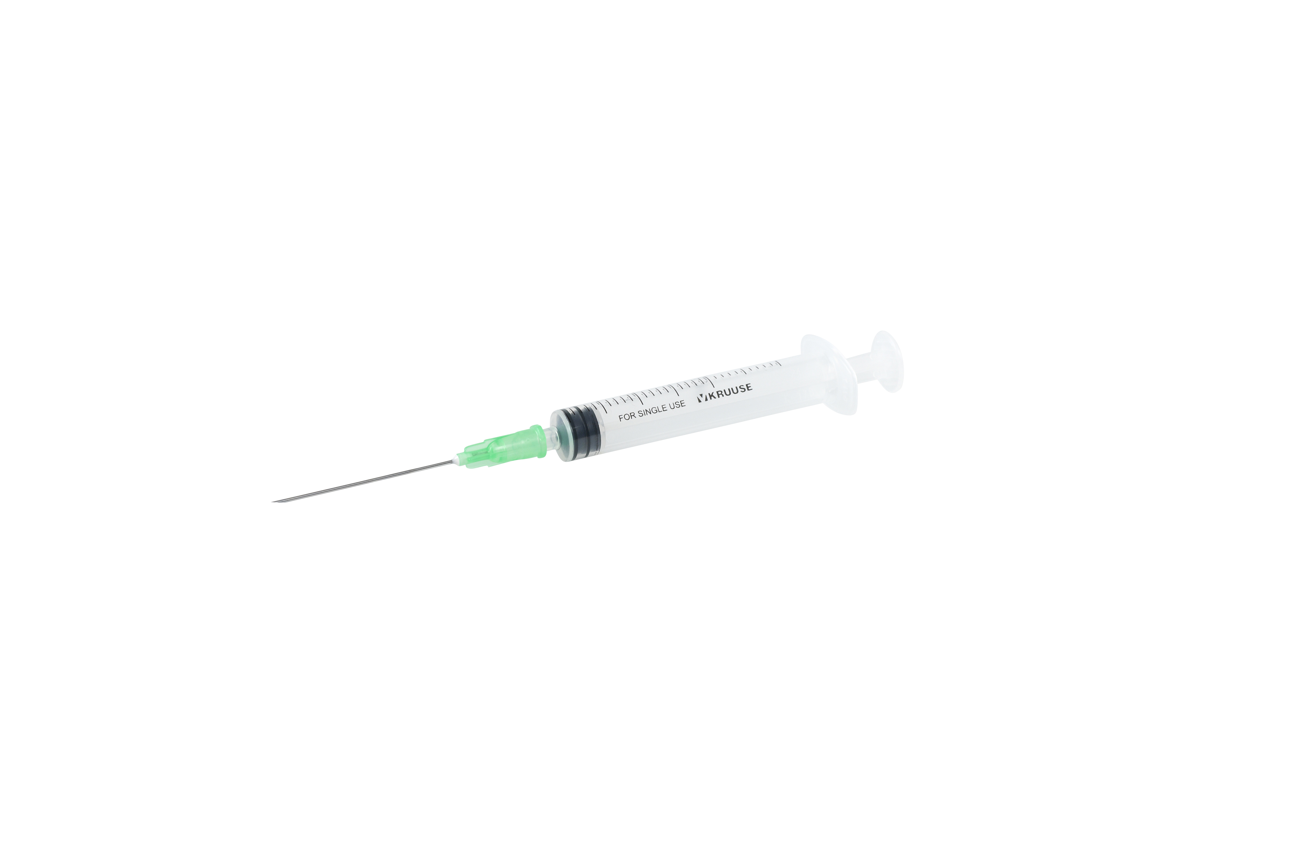 KRUUSE disp. syringe with needle, 3-comp., 2->3 ml, 21G x 1½, 100/pk