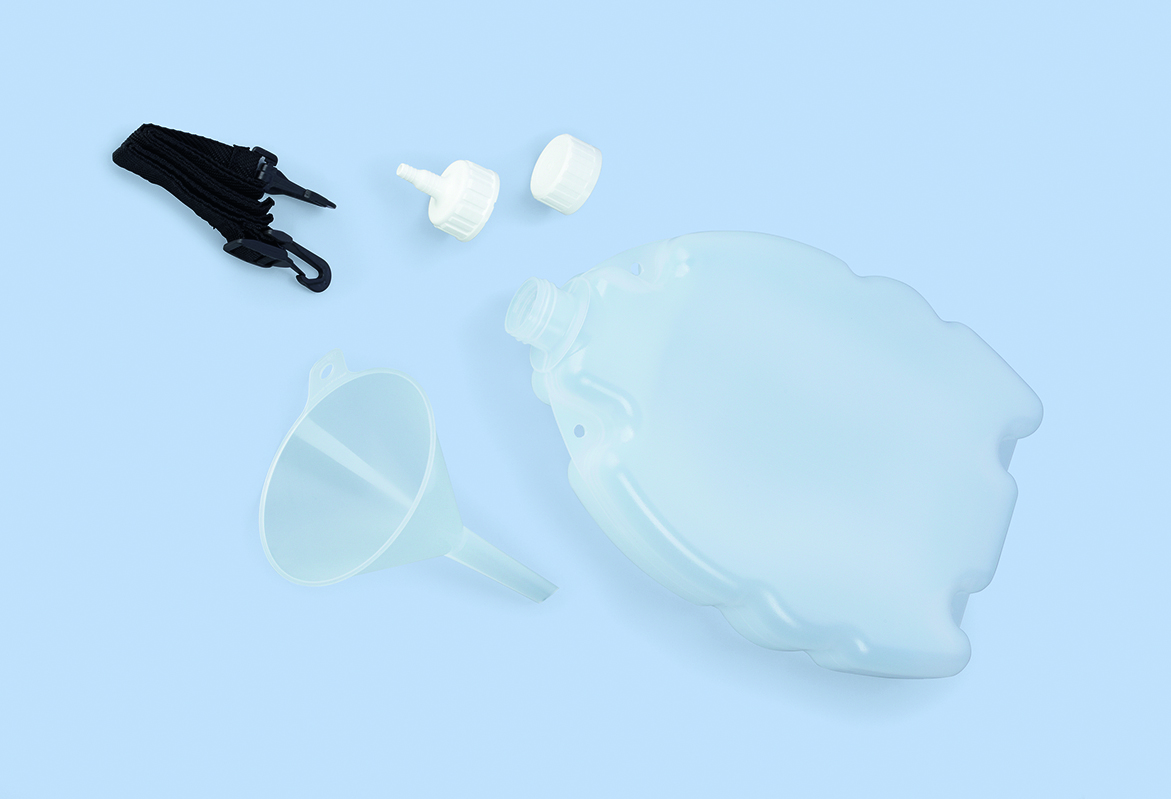 Plastic container for HSW Drench-Matic automatic syringe, 2.5 l