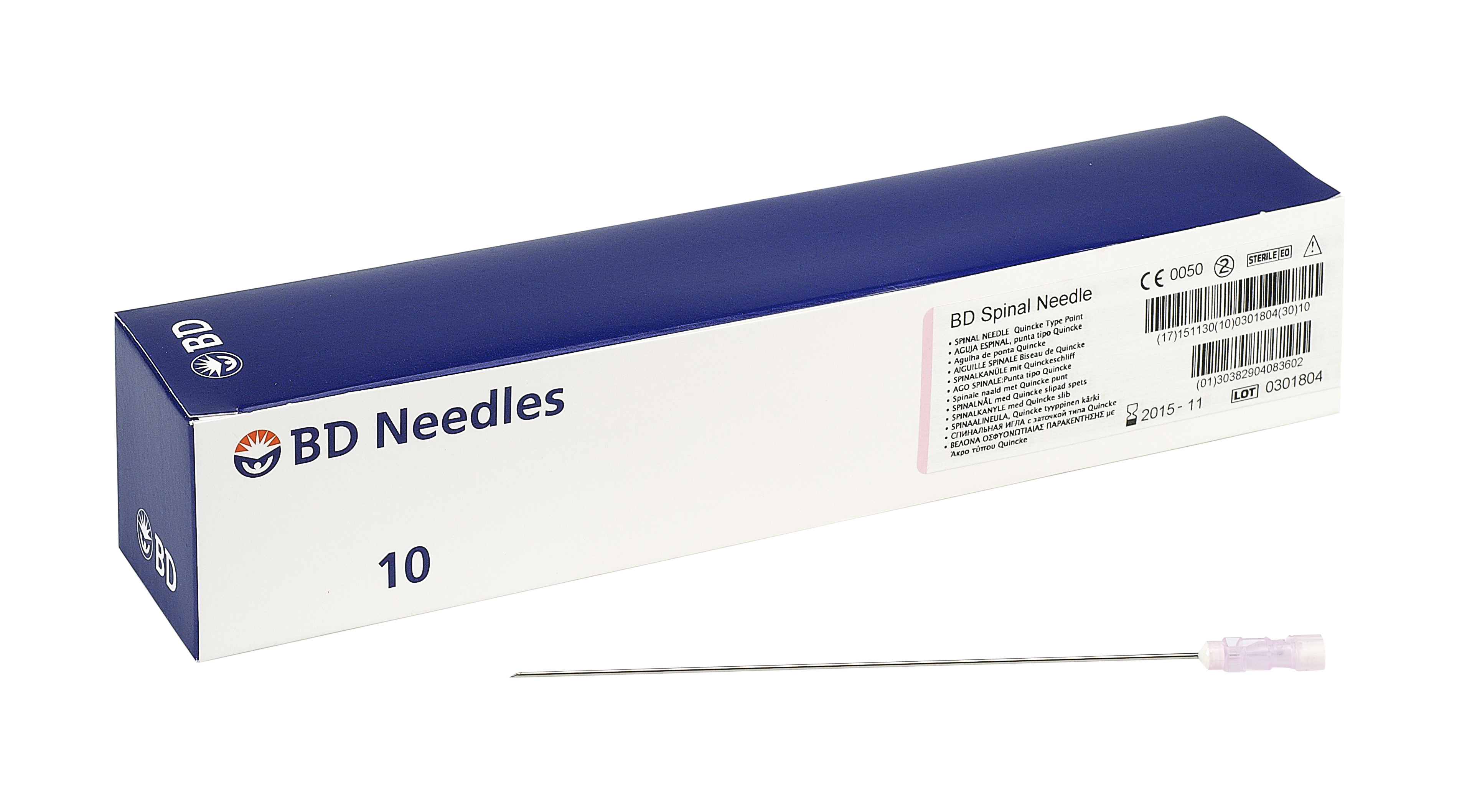 BD Needle Spinal 20Gx6, 10pcs