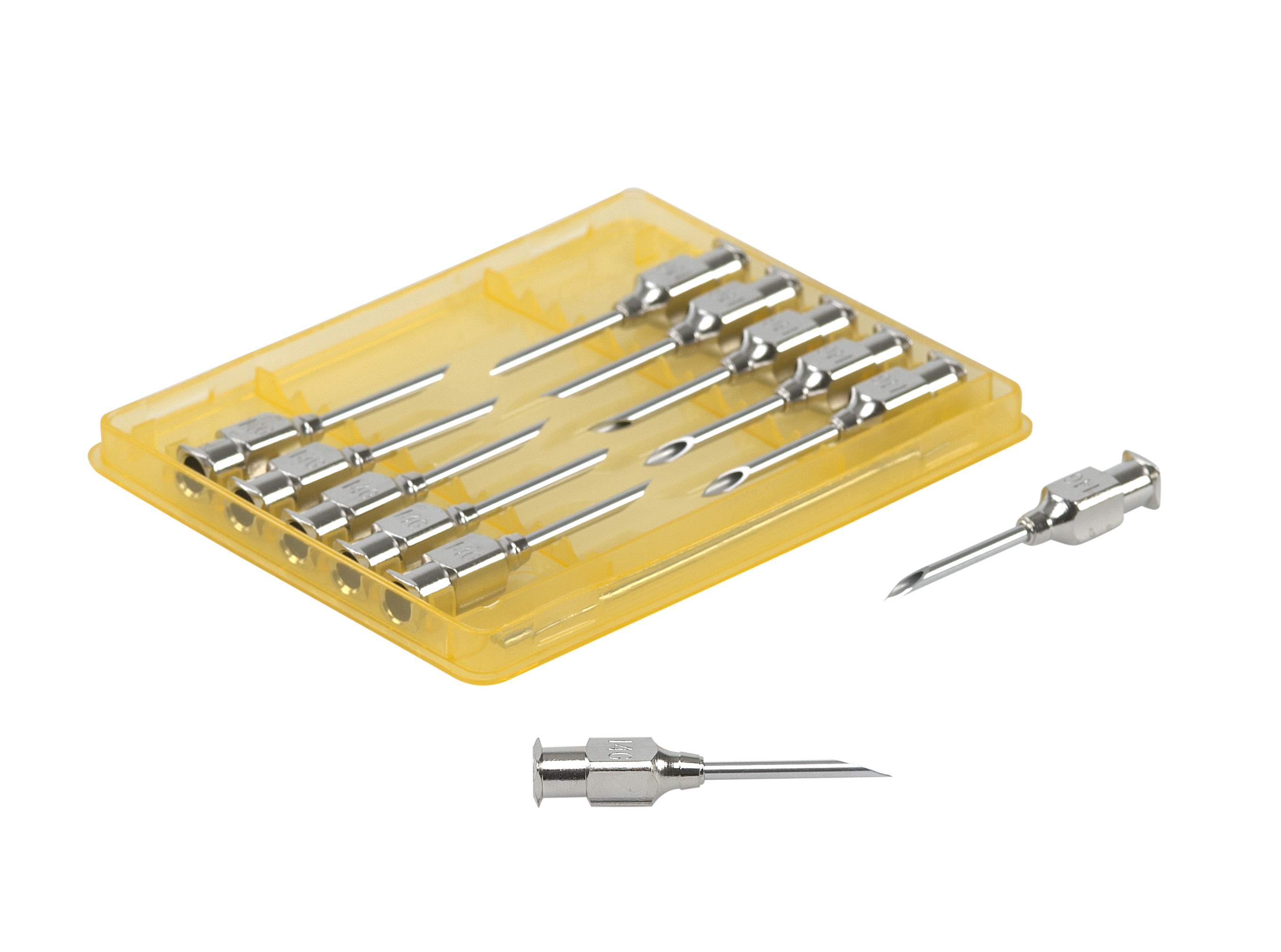 KRUUSE-Vet Needles, 2.0 x 20 mm, 14G x 3/4, Luer Lock, 12/pk