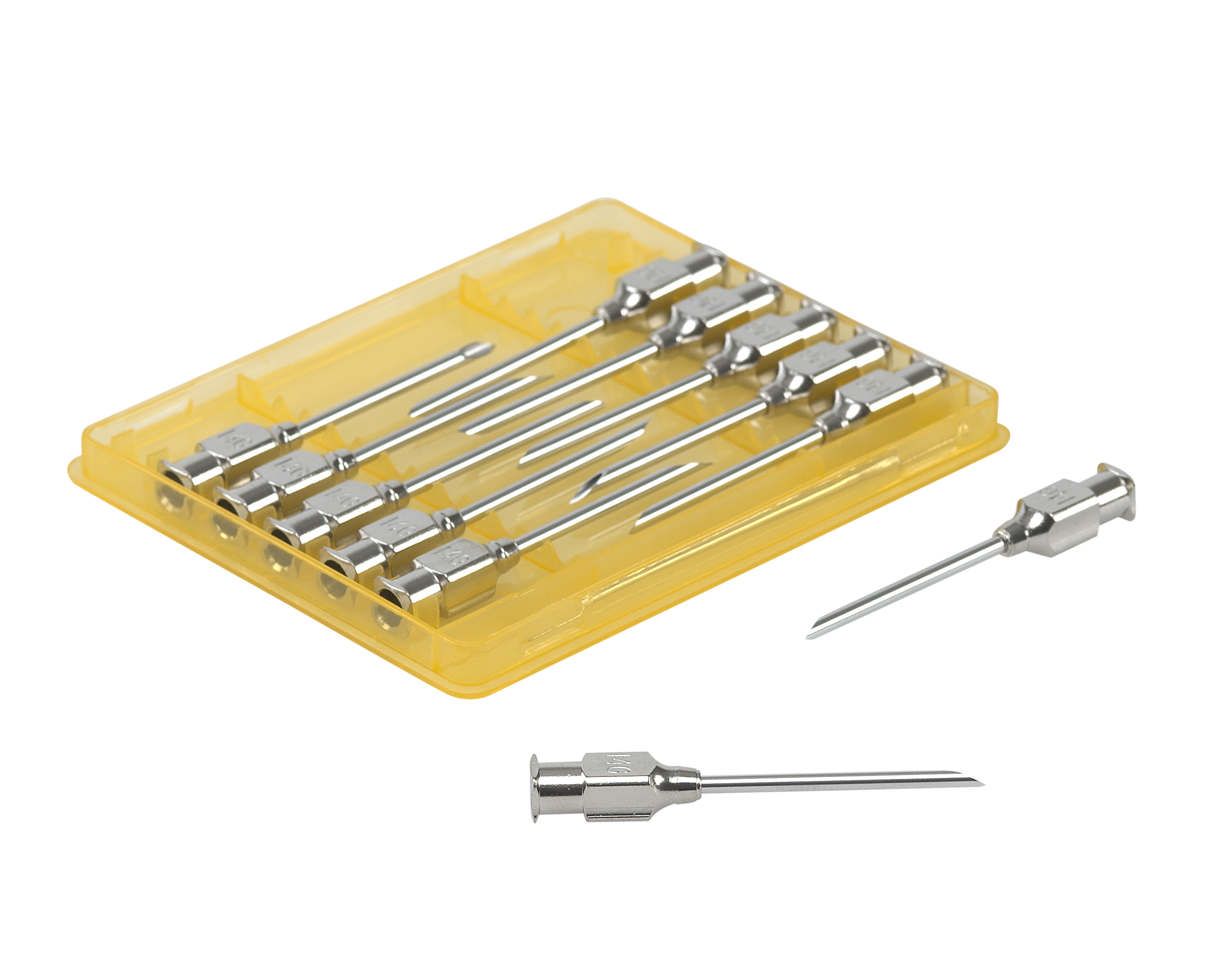 KRUUSE-Vet Needles,  2,0 x 30 mm, 14G x 1 1/4, Luer Lock, 12/pk