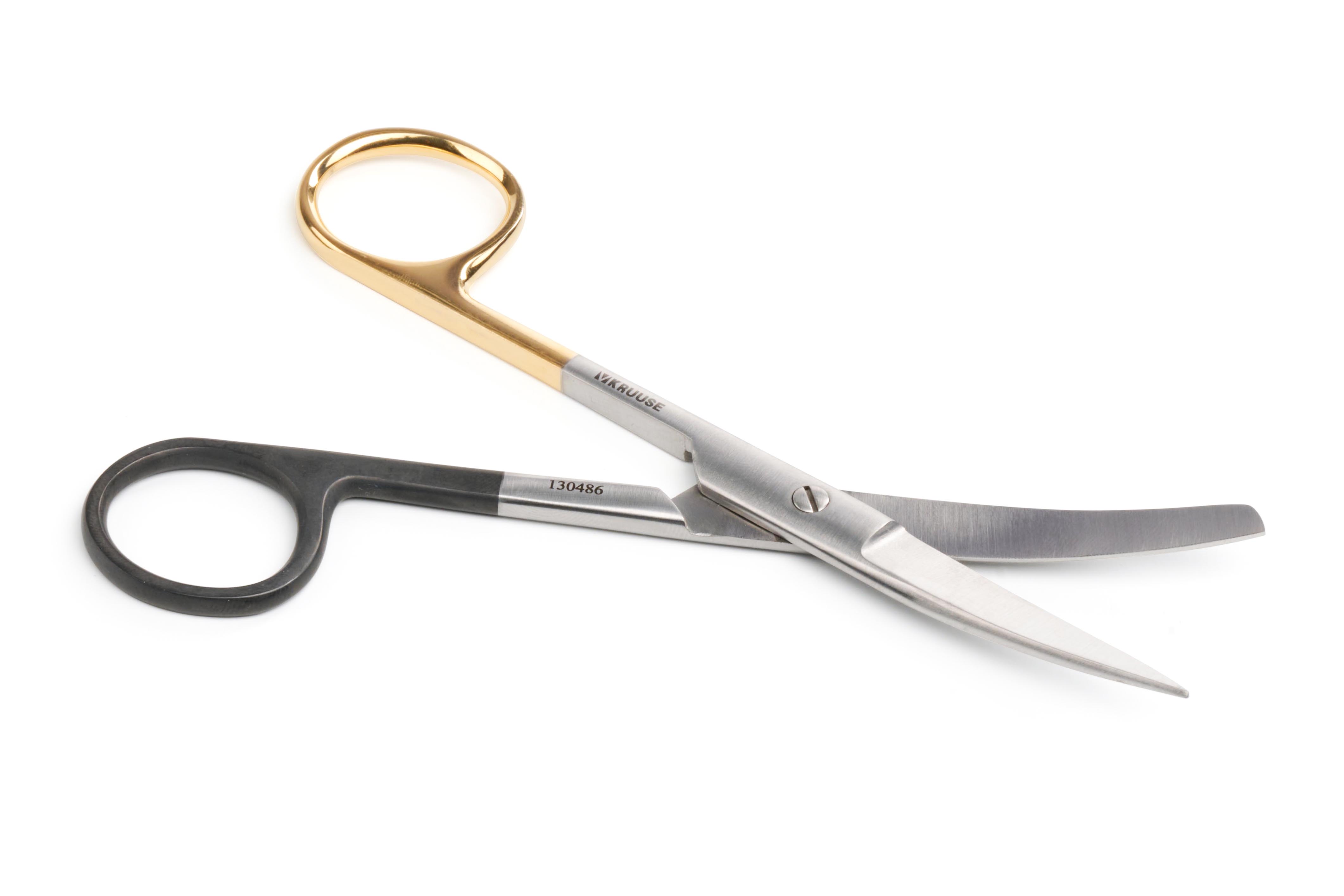 KRUUSE Micro Tone Operating Scissors, 14.5 cm / 5.7, sharp/blunt, curved,  left hand