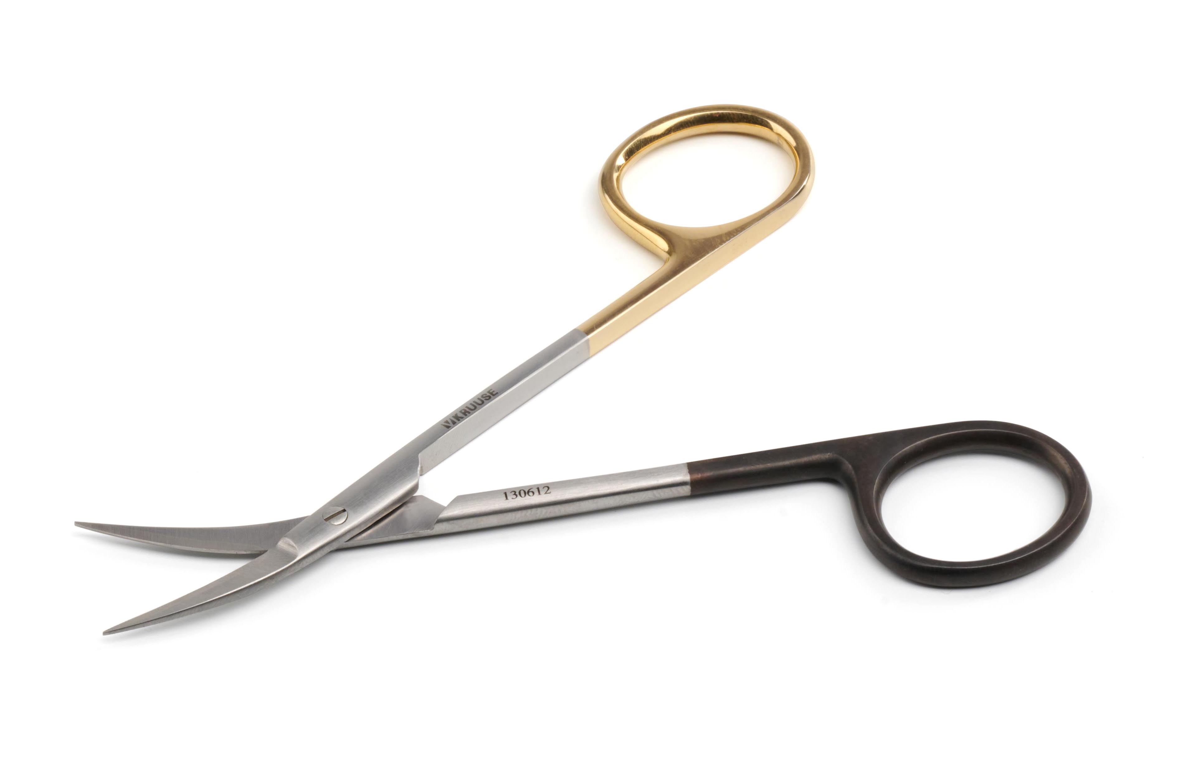 KRUUSE TC Gold SuperCut Iris Angular Gum Scissors, 13 cm / 5.1 