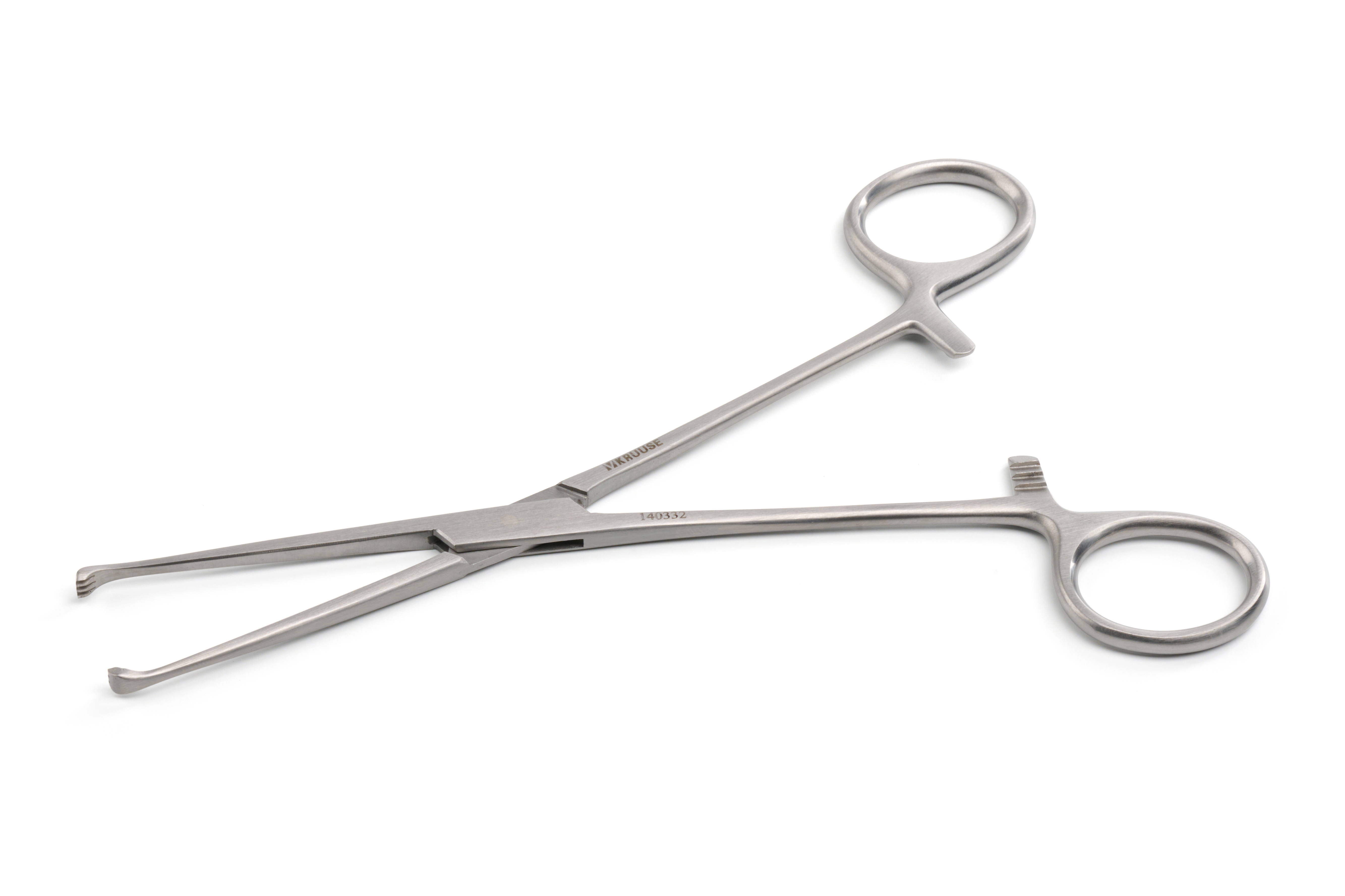KRUUSE Allis Baby Tissue and Organ Holding Forceps, 18 cm / 7.1