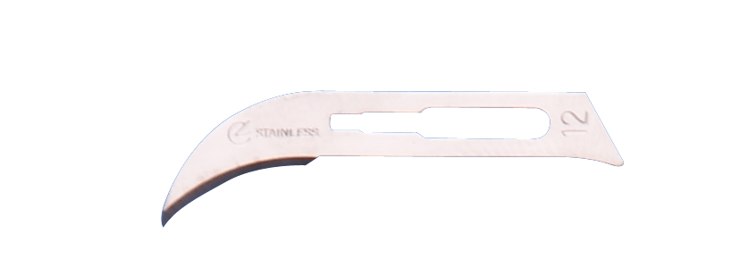 Scalpel blade no 12 stainlesssteel, sterile, 100 pcs