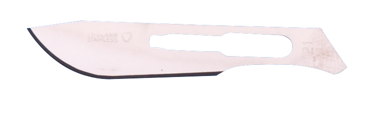 KRUUSE sterile scalpel blade No 21, stainless steel, 100/pk