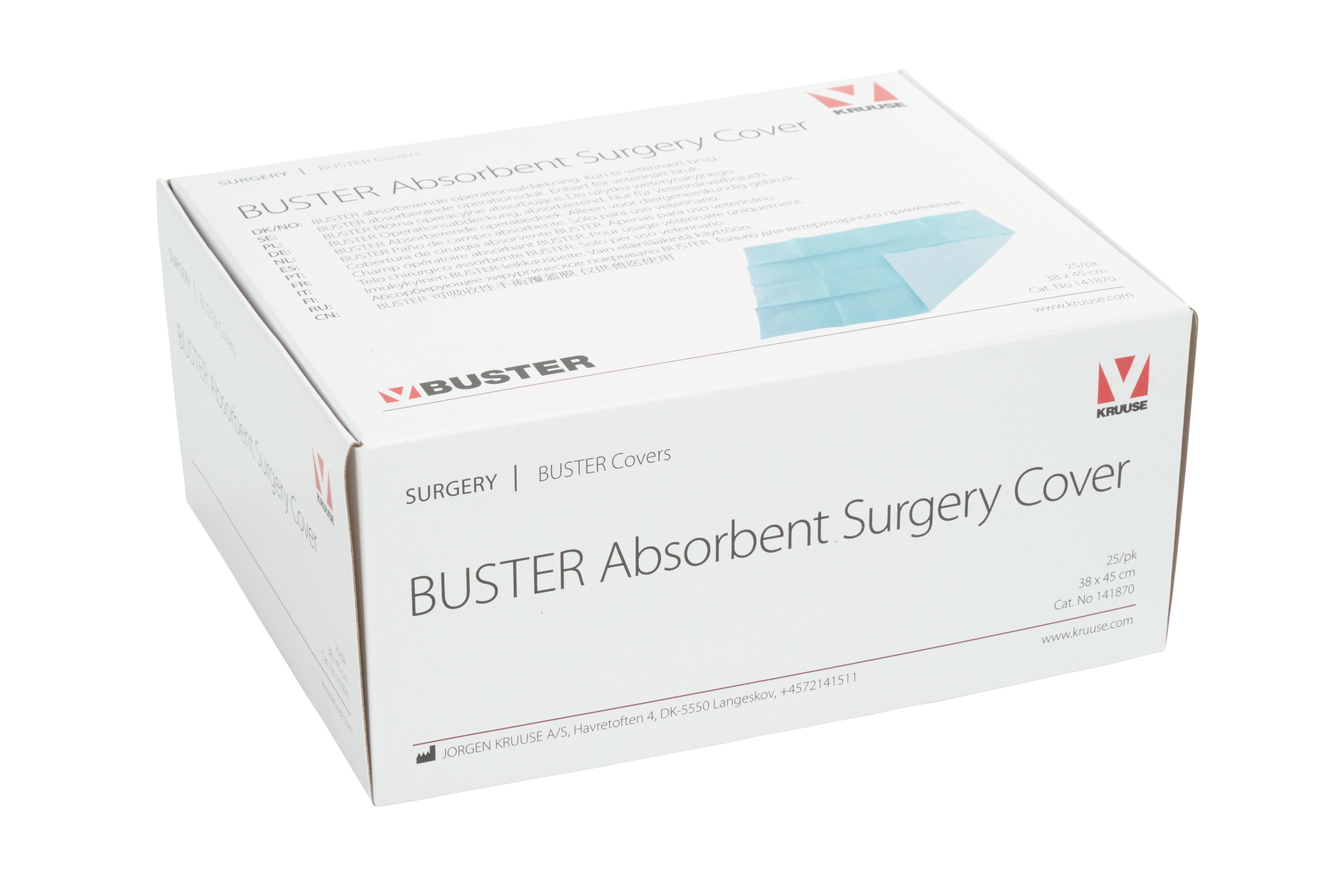 BUSTER Absorbent Surgery Cover 38x45 cm, 25/pk