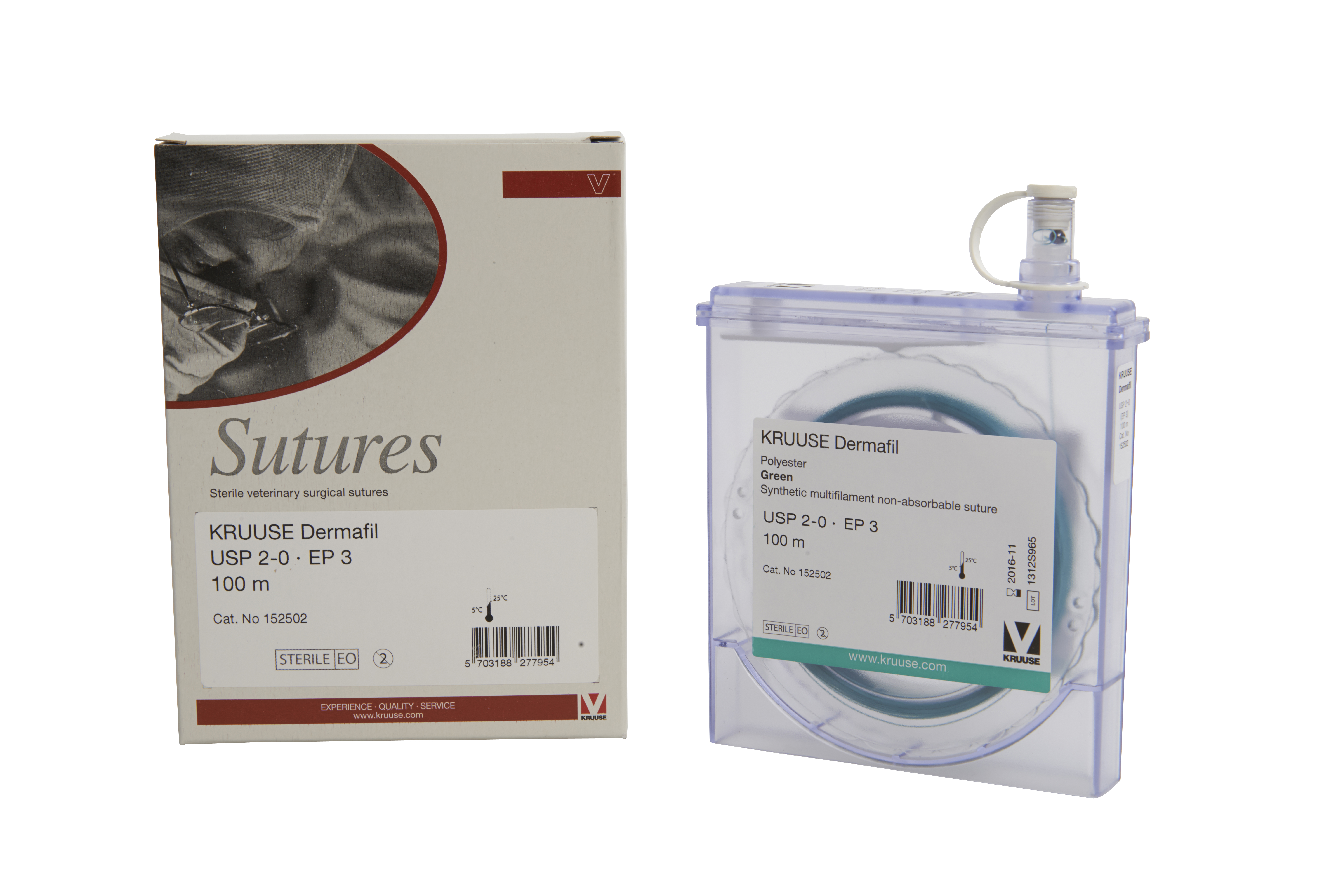 KRUUSE Dermafil suture, USP 2-0, EP 3, 100m