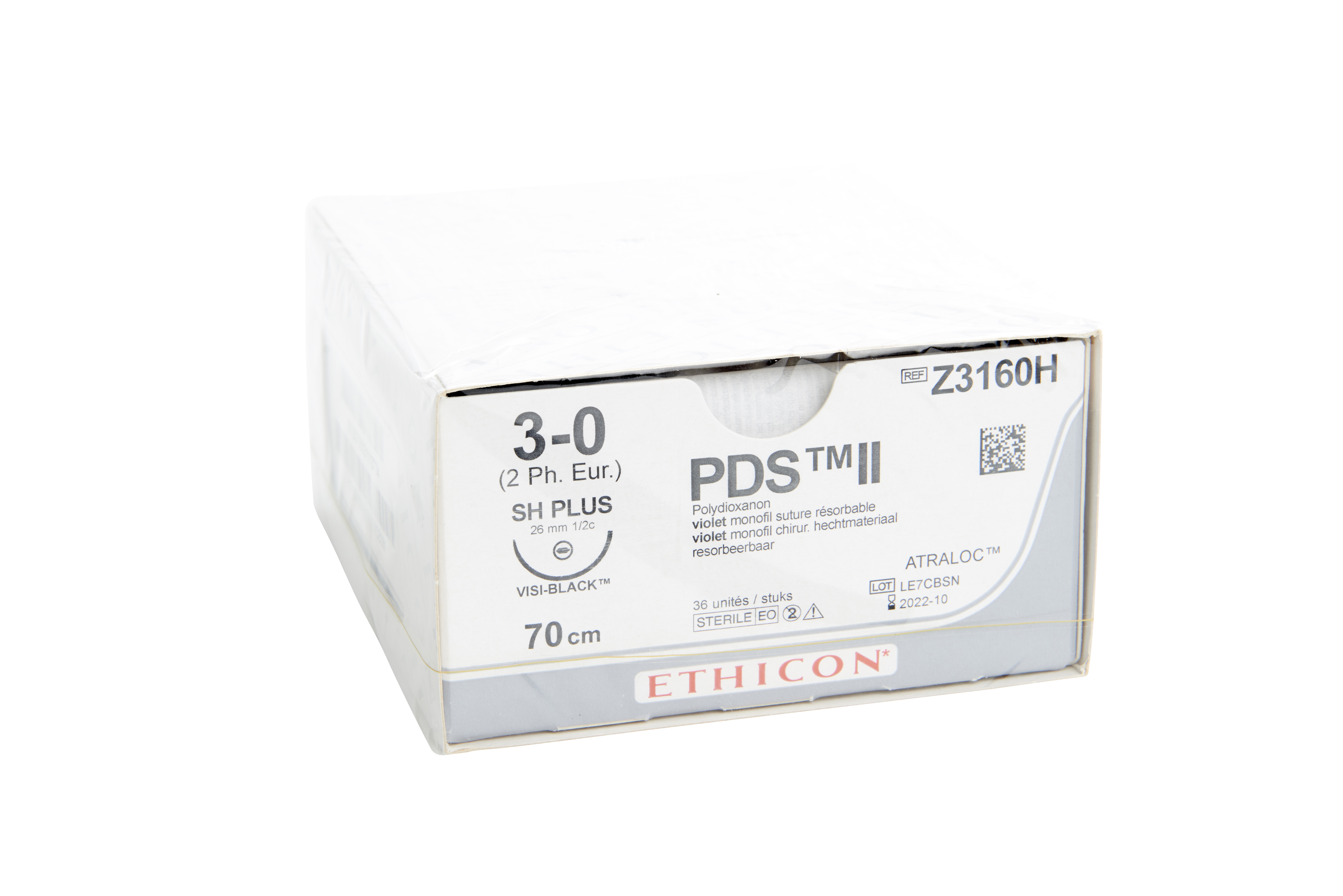 Ethicon PDS, 3/0, JB, 26 mm, lilla, 70 cm, [Z3160H] 36 stk
