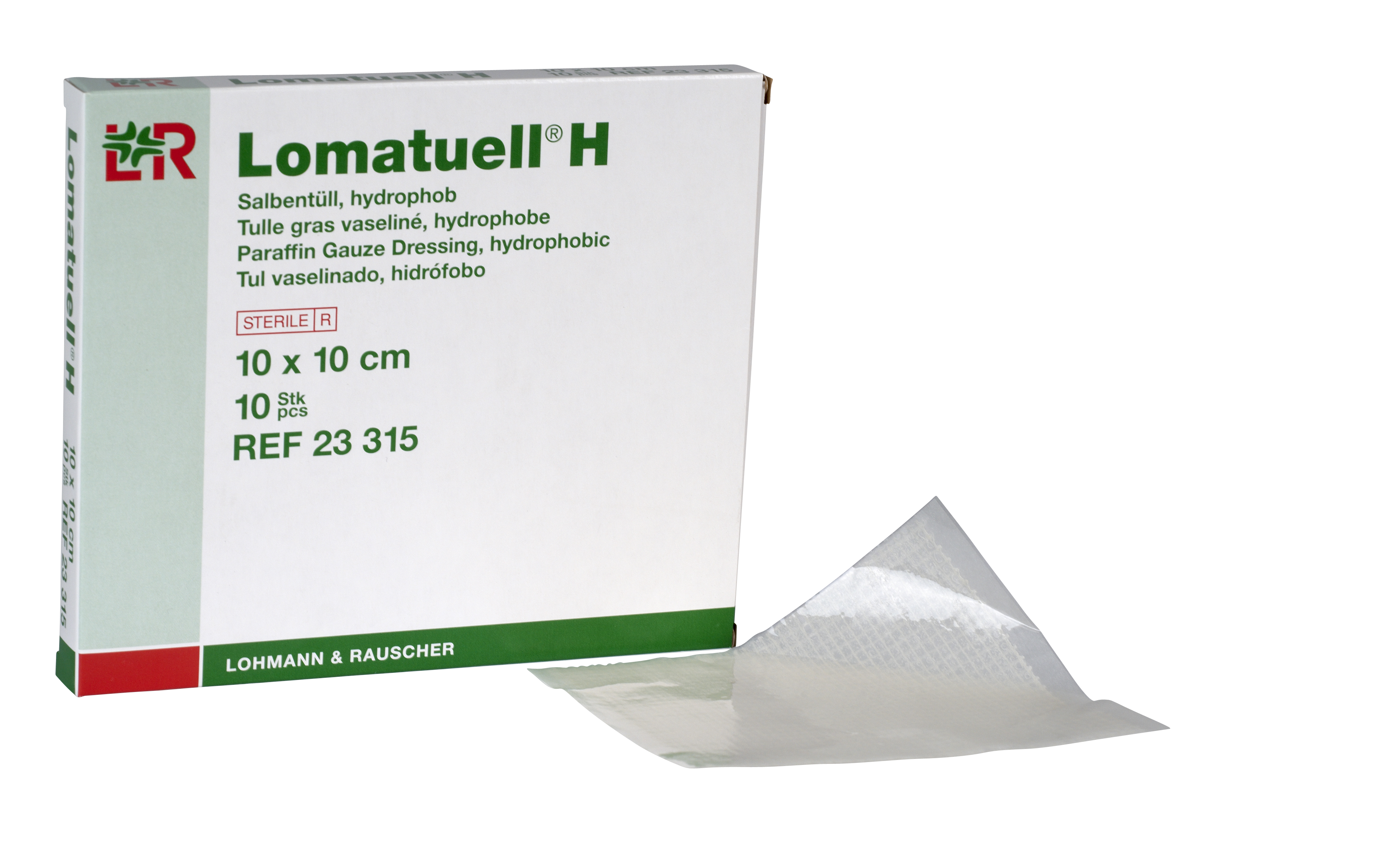 L&R Lomatuell H, salvkompress, 10 x 10 cm, [23315] 10 st