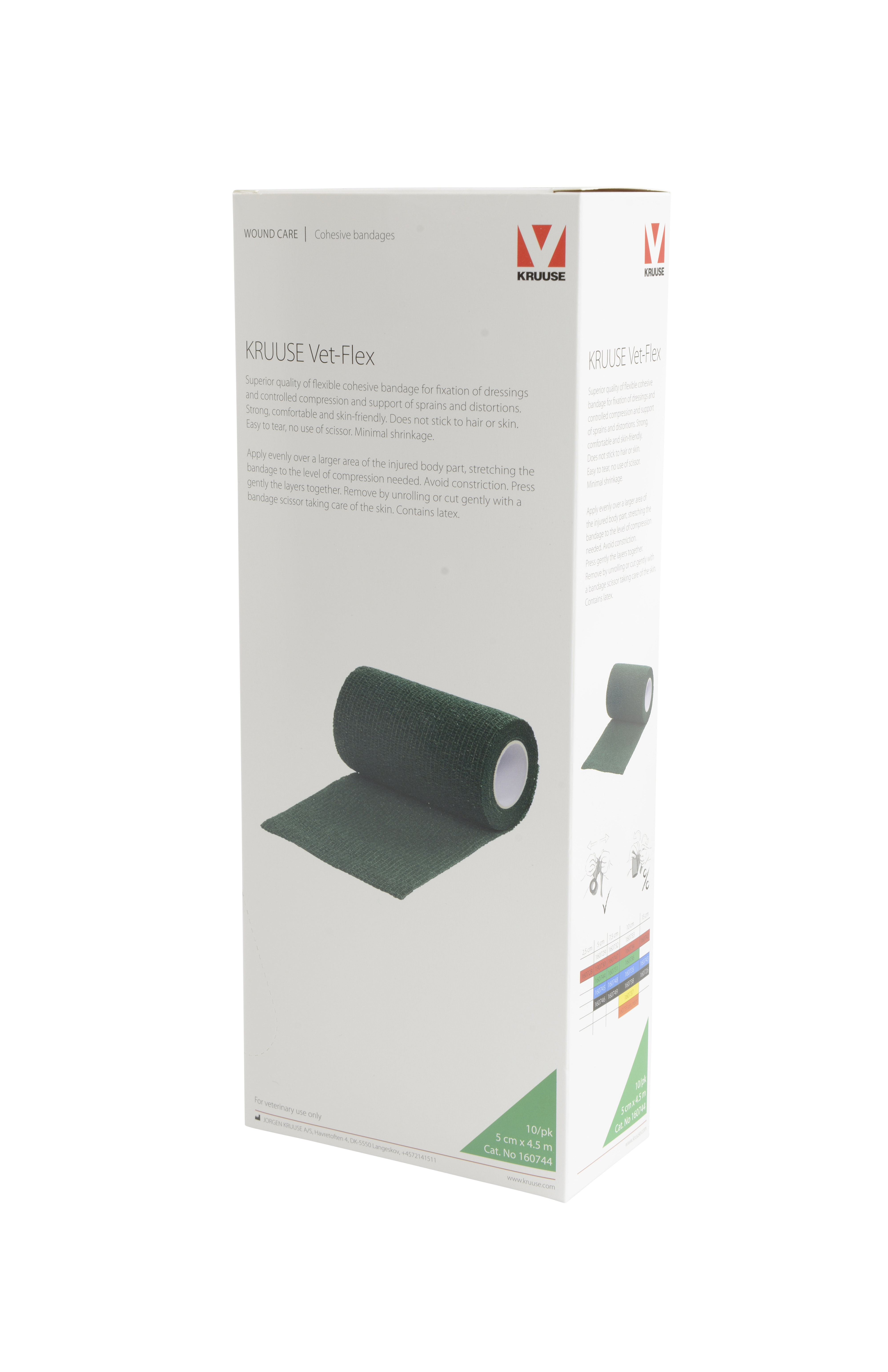 KRUUSE Vet-Flex, Green, 5 cm x 4.5 m, 10/pk