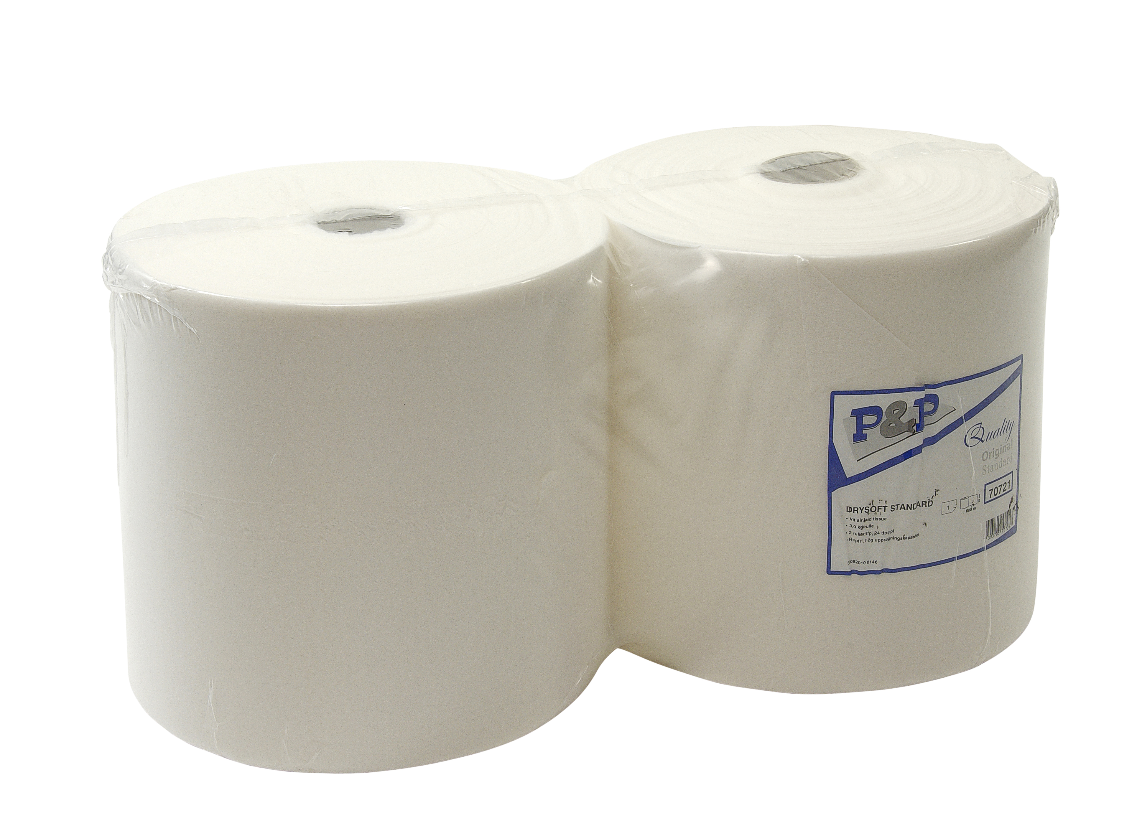 P&P Drysoft Standard torkpapper högabsorb i rulle (3kg) 2st