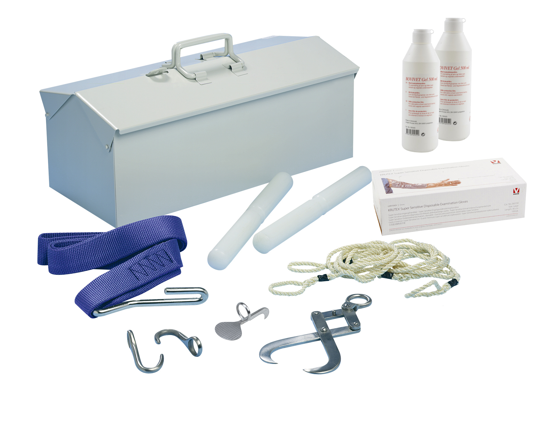 KRUUSE Obstetric Set in metal box
