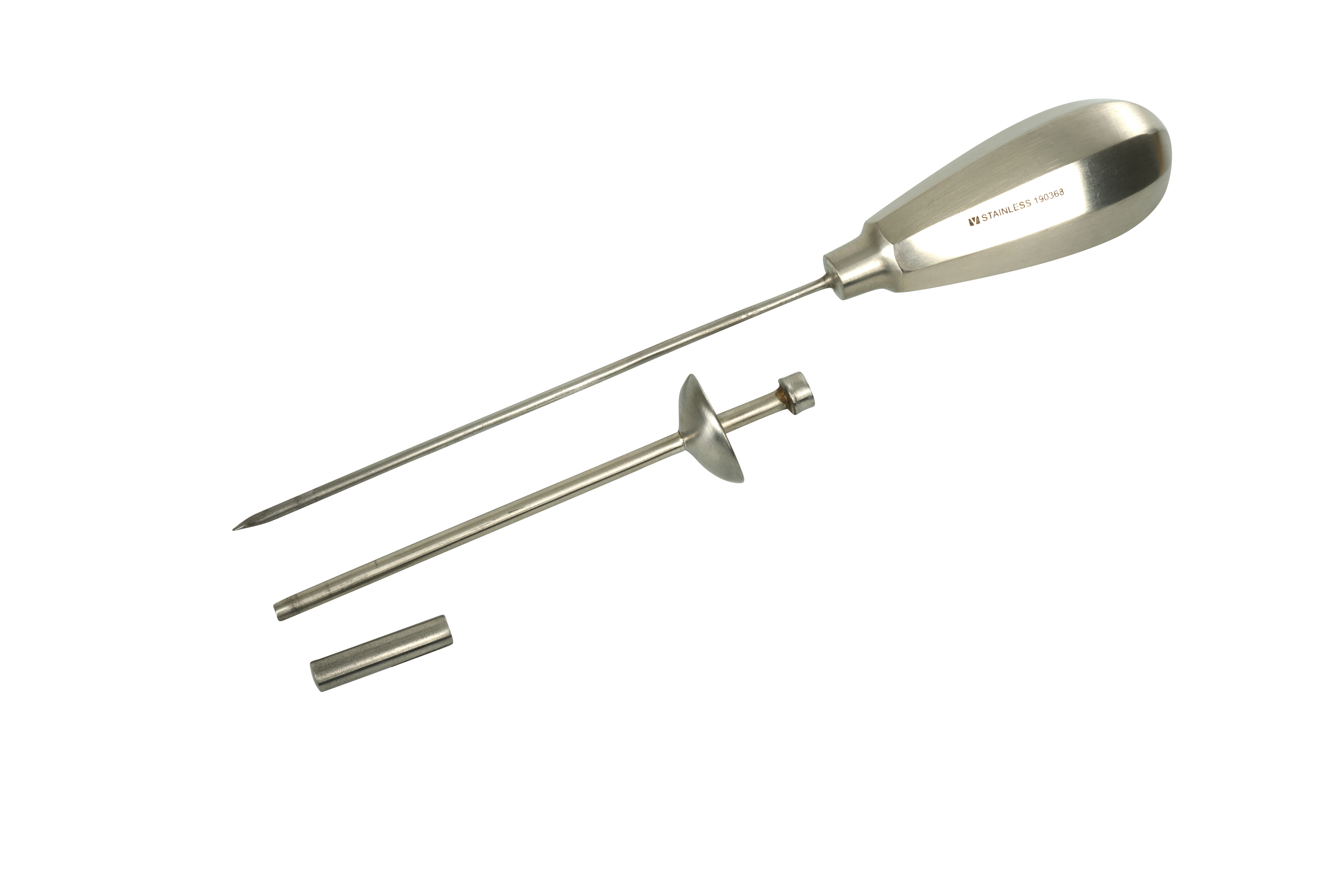 KRUUSE Trocar, w/metal handle and cannula, 4 x 120 mm