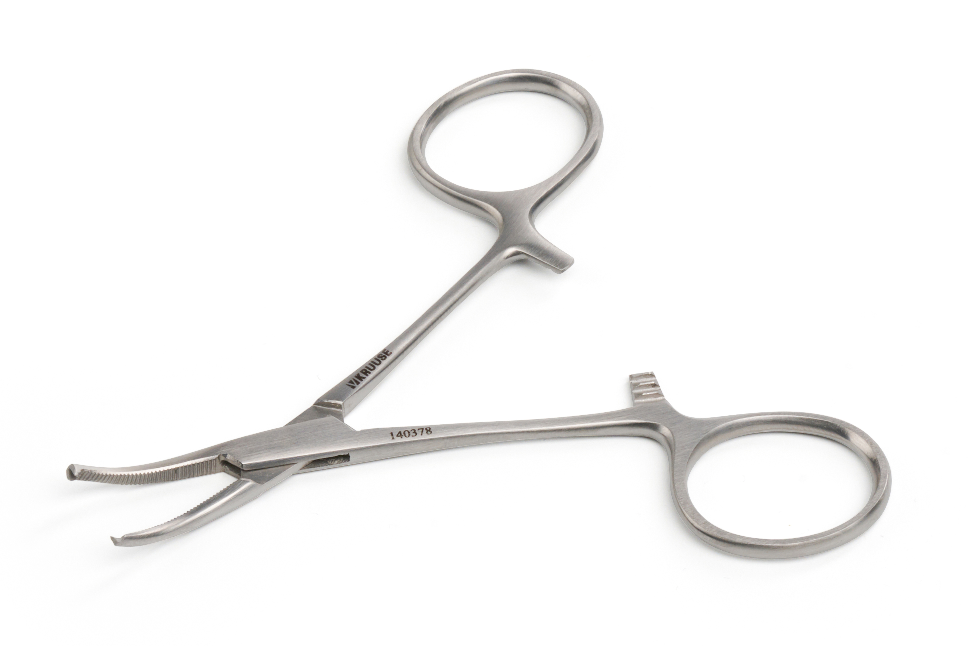 KRUUSE Halsted-Mosquito Artery Forceps, curved, 1x2 teeth