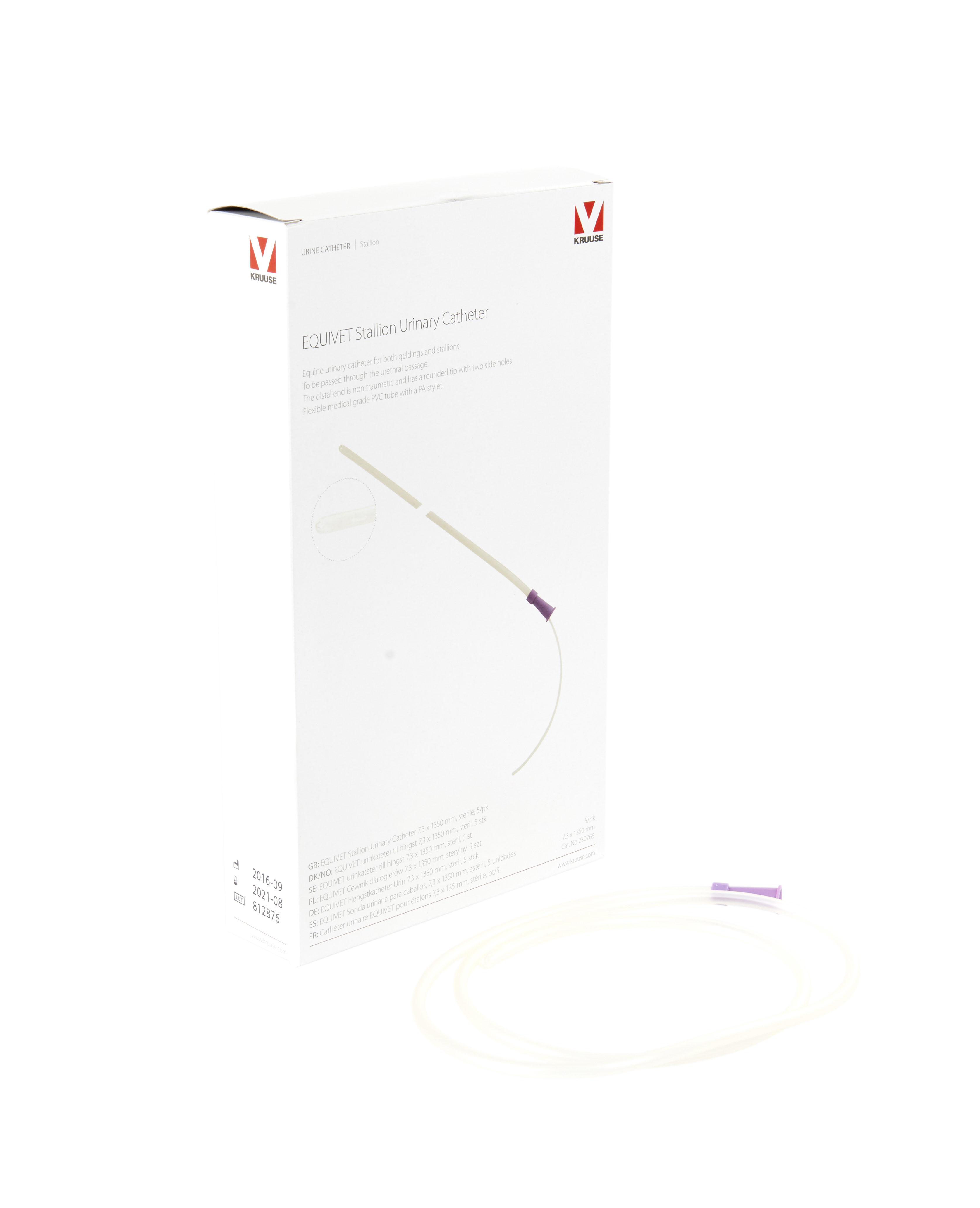 EQUIVET Stallion Urinary Catheter, sterile, 7.3 x 1350 mm, 5/pk