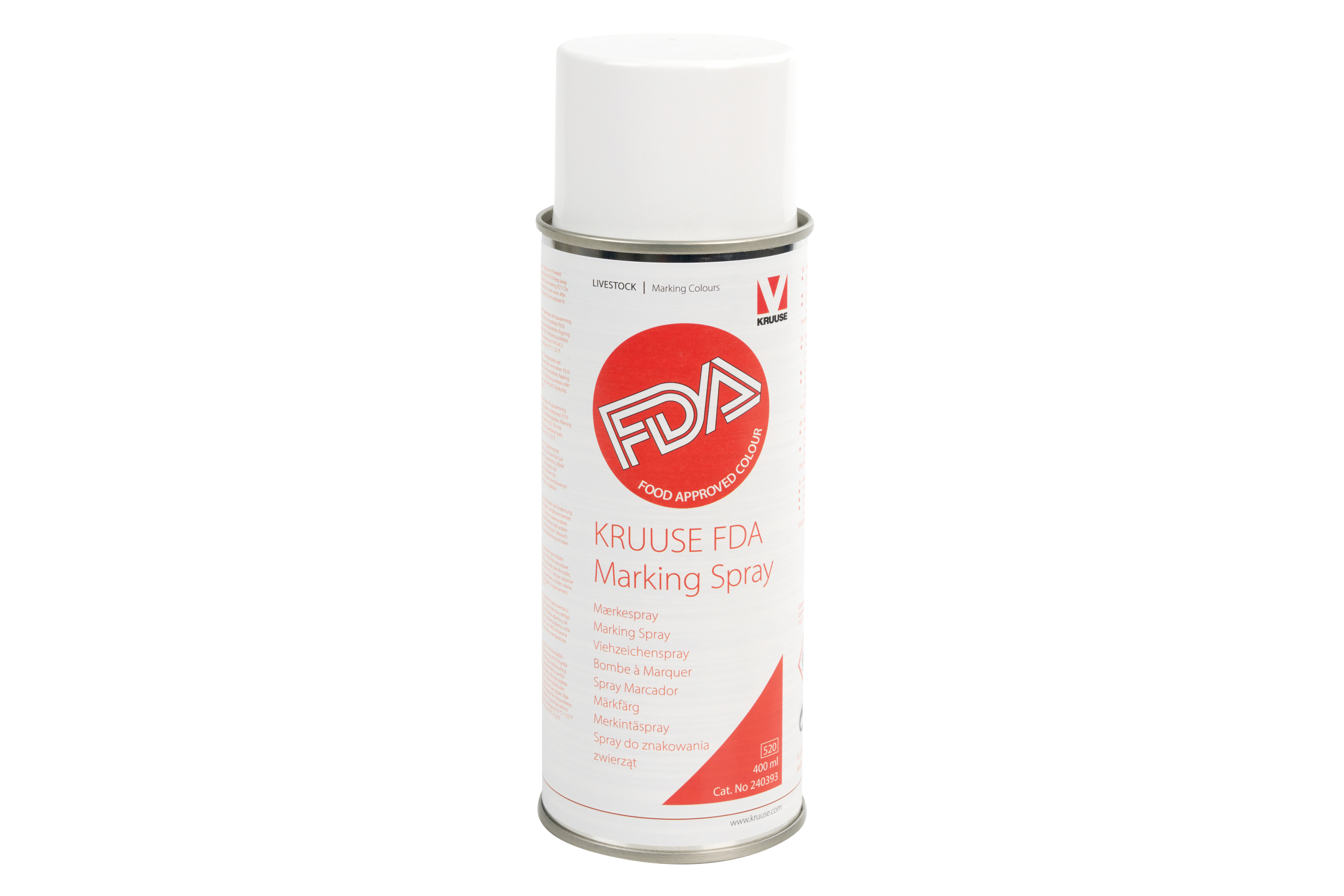 KRUUSE FDA Marking Spray, red, 400 ml, 12/pk