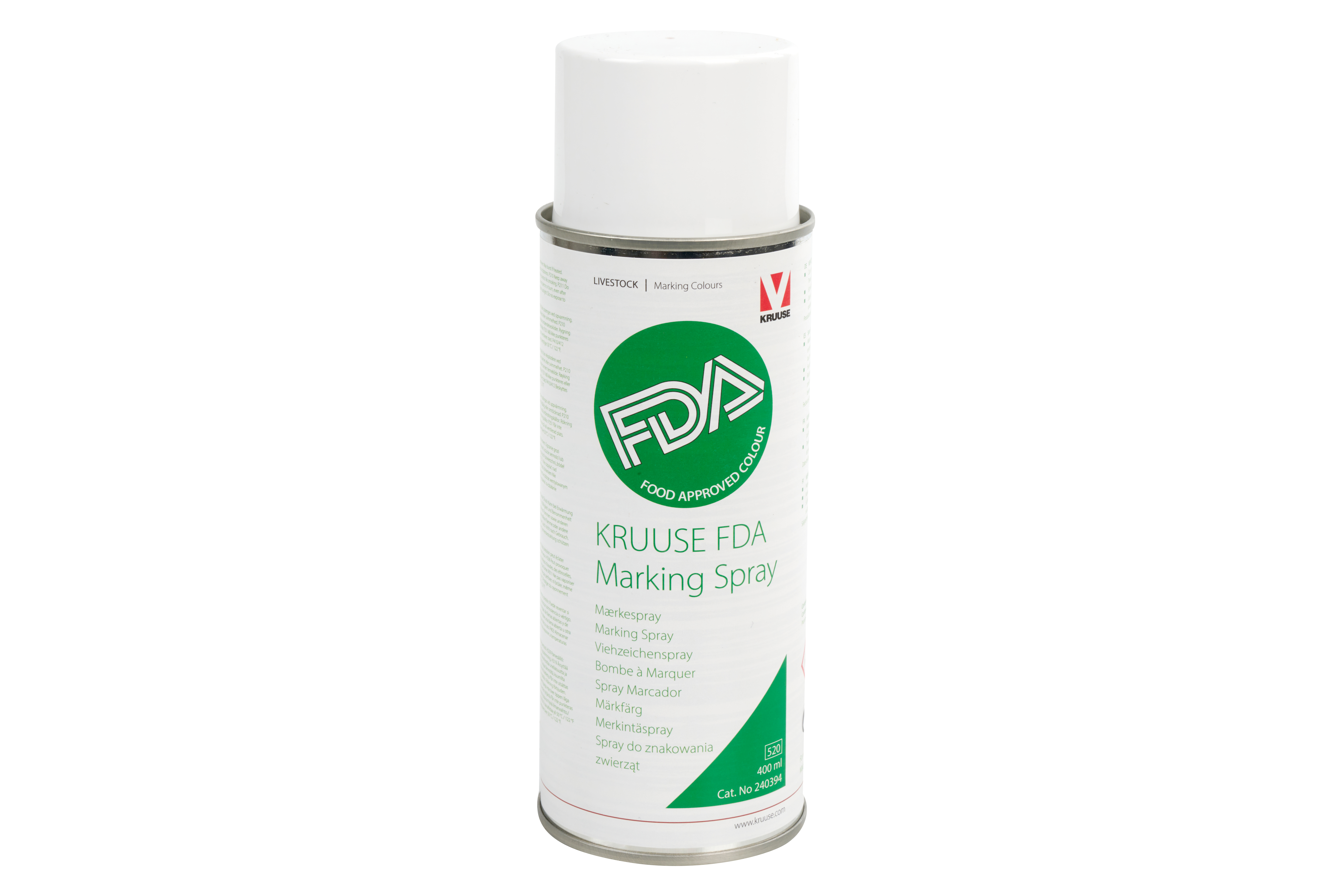 KRUUSE FDA Marking Spray, green, 400 ml, 12/pk