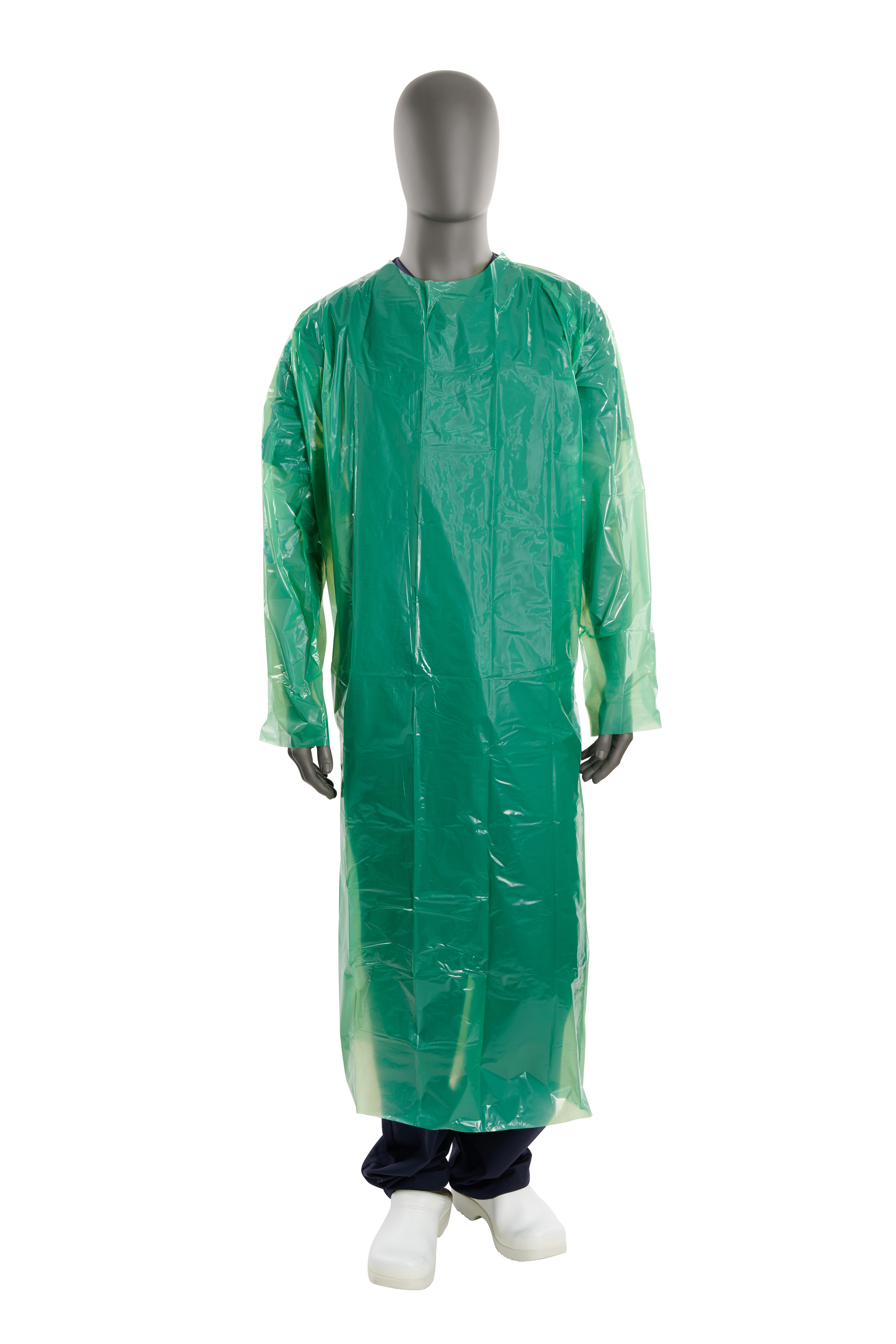 KRUTEX disposable non-sterile gown, green, 25/pk