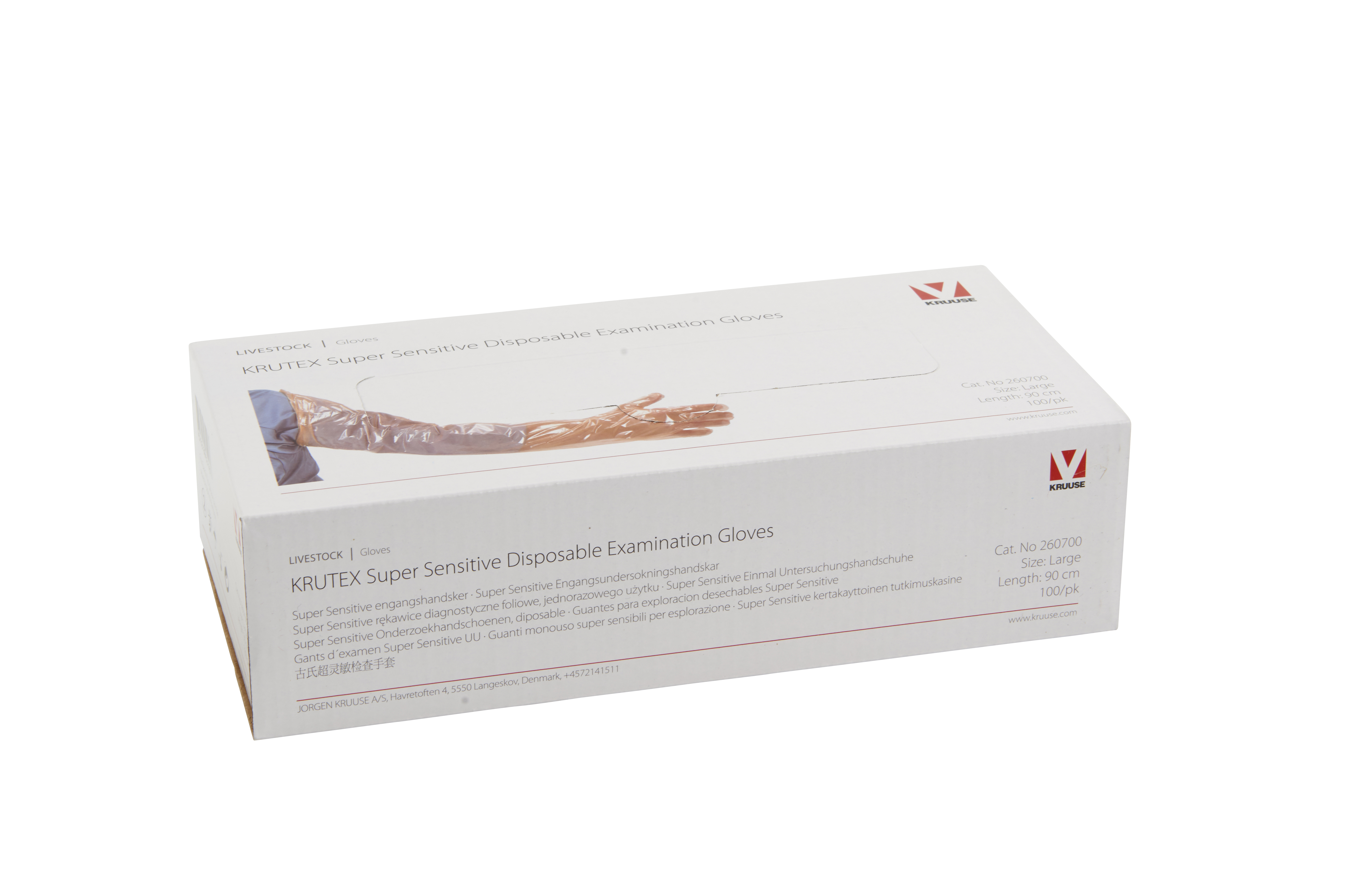 KRUTEX Super Sensitive Gloves, Large 100/pk