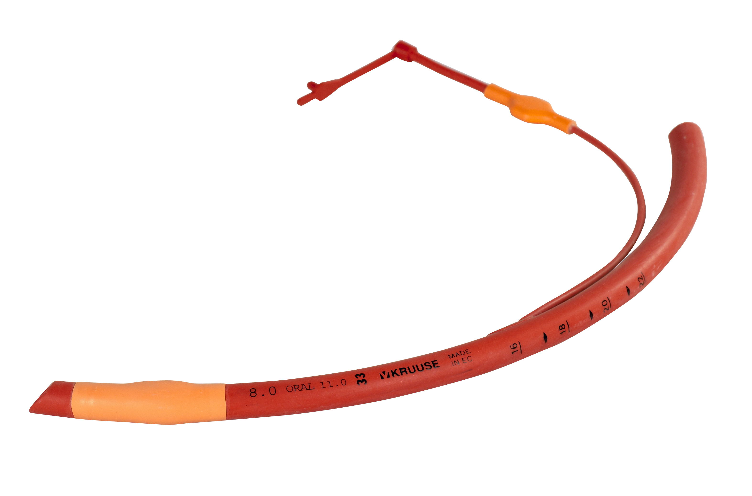 KRUUSE Endotracheal Catheter, with cuff, ID 8.0 mm, OD 11.0 mm, 33 Fr x 32 cm (12.6'')