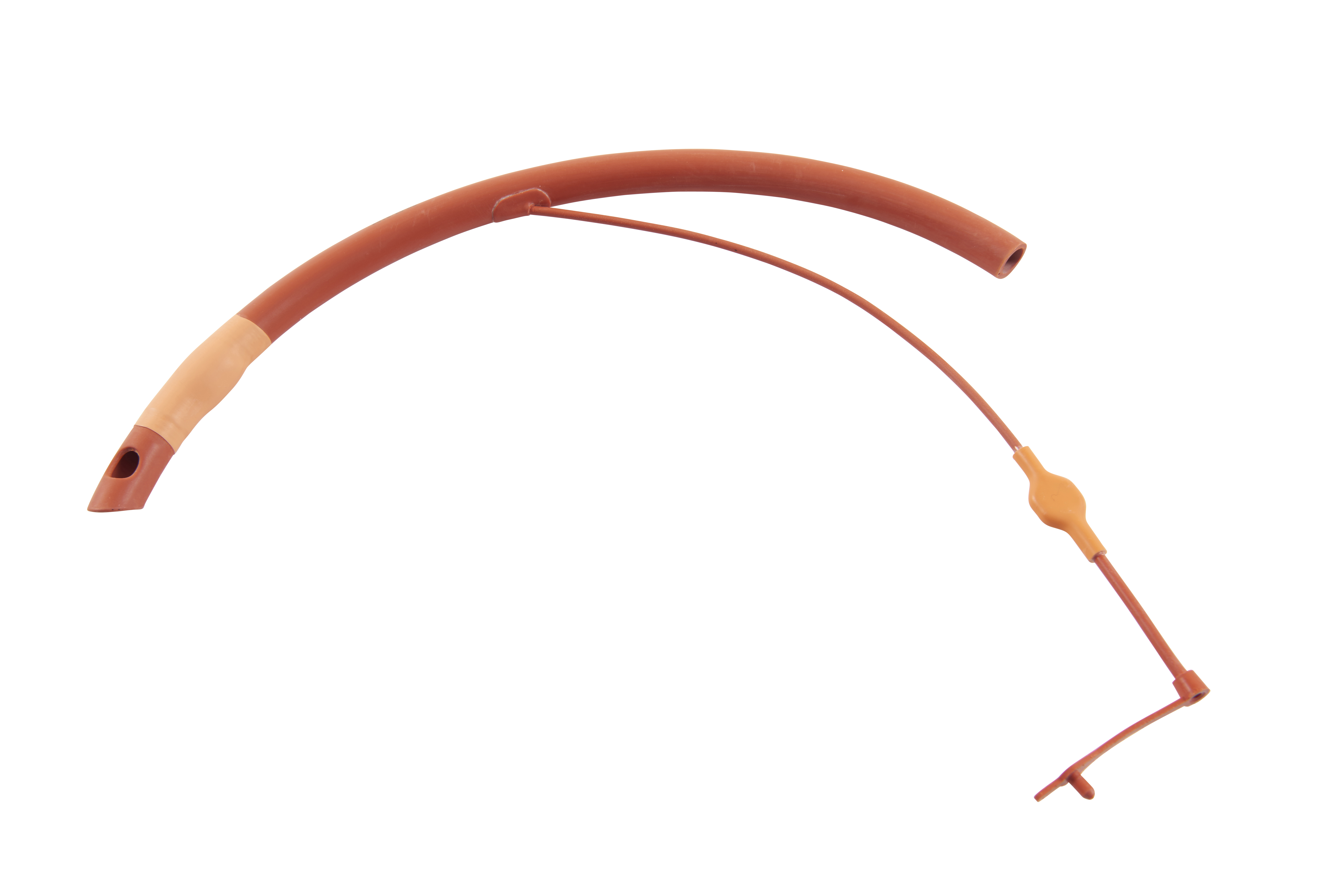 KRUUSE tracheal tube in red rubber w/Murphy eye, 9.5 mm