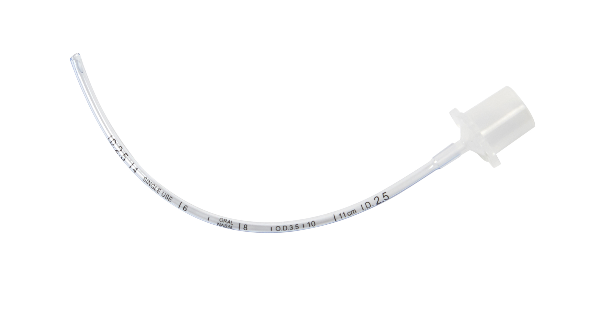 KRUUSE PVC Endotracheal tube 2.5 mm without cuff, 10/pk
