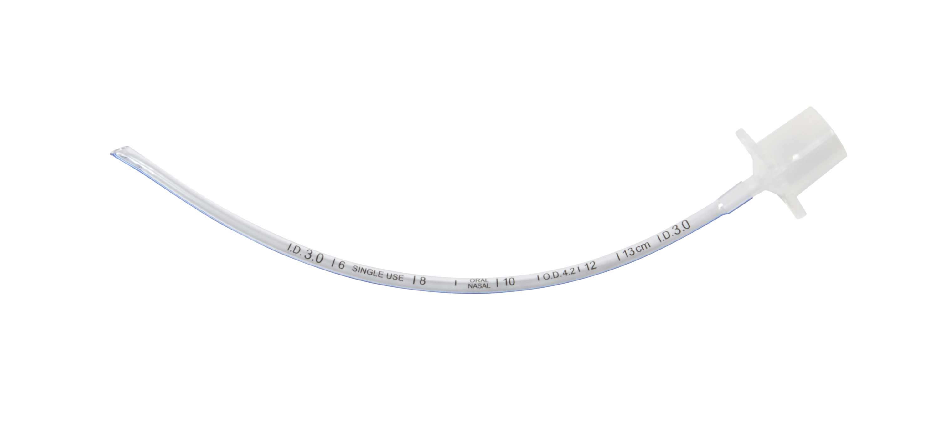 KRUUSE PVC Endotracheal Tubus, without cuff, ID 3.0 mm, OD 4.2 mm, 13 Fr x 16.5 cm (6.5''), 10/pk