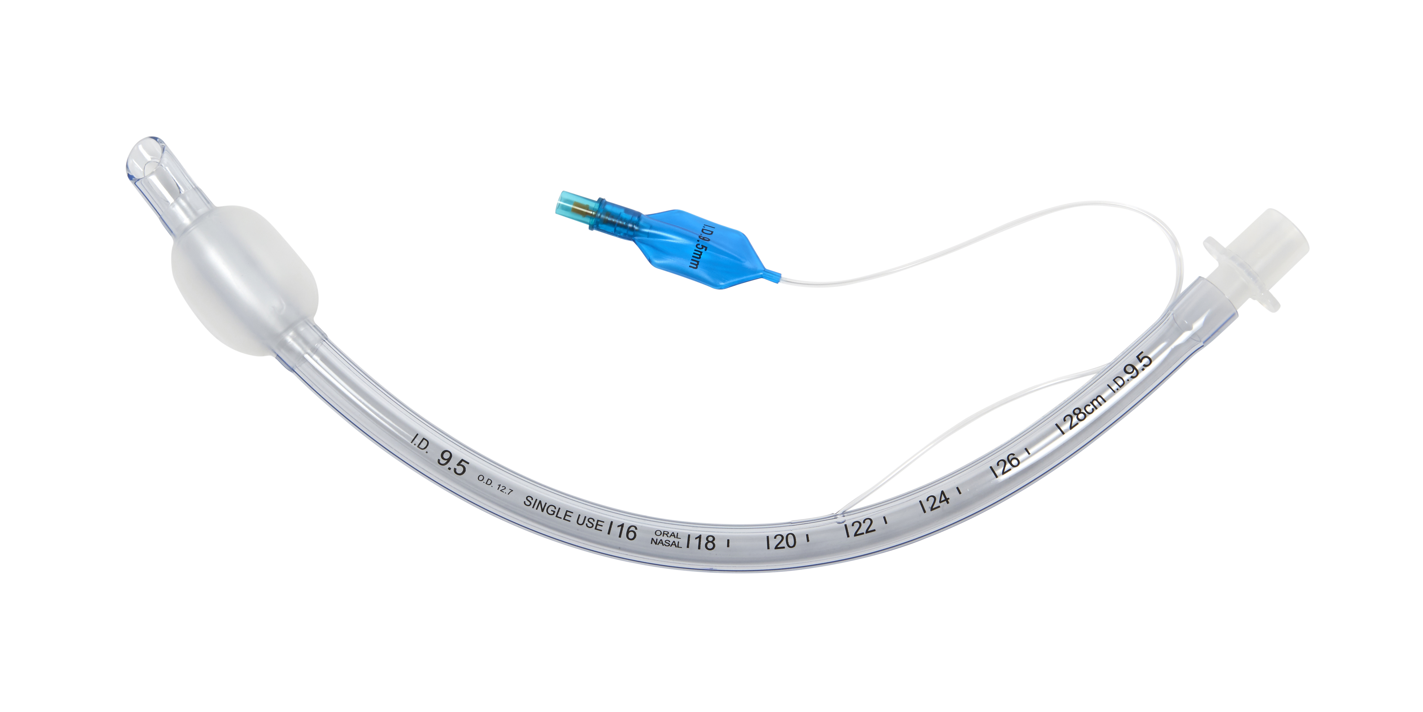 KRUUSE PVC Endotracheal tube 9.5 mm with cuff, 10/pk