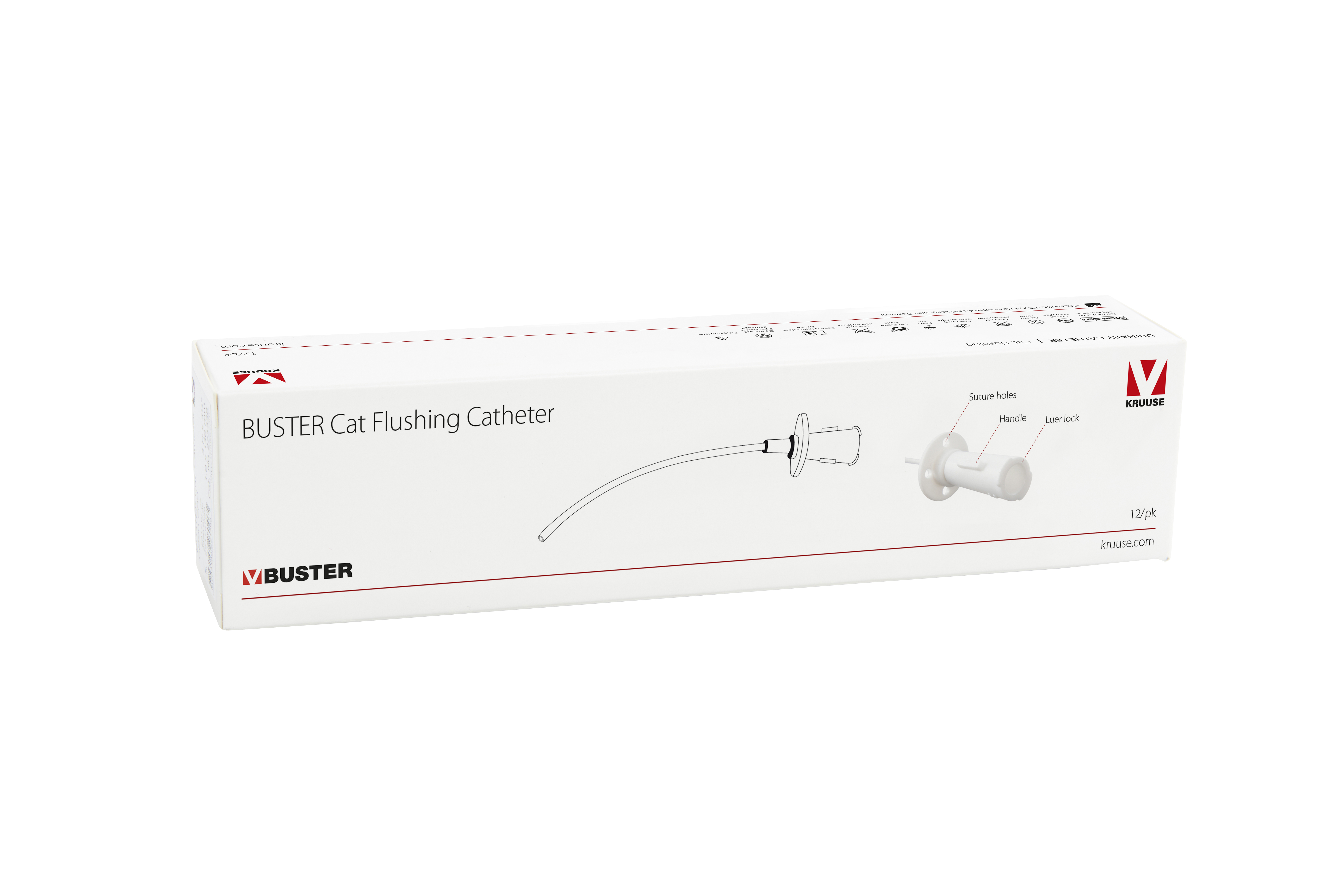 BUSTER Cat Flushing Catheter, 4 Fr x 5 1/8”, 1.3 x 130 mm, open end, without stylet, sterile, 12/pk