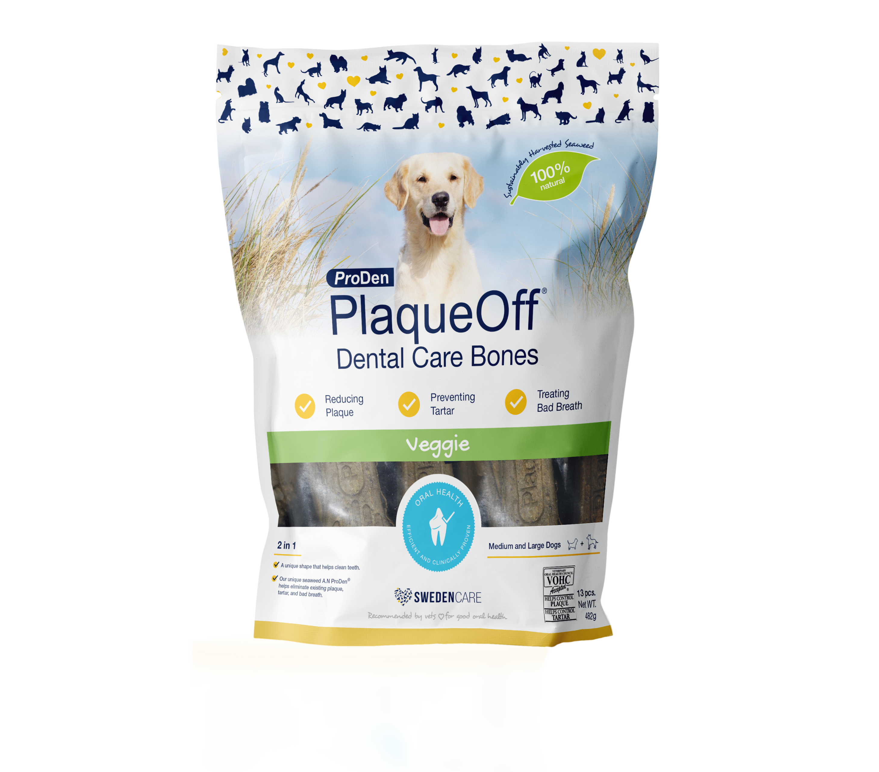plaque off dental care bones