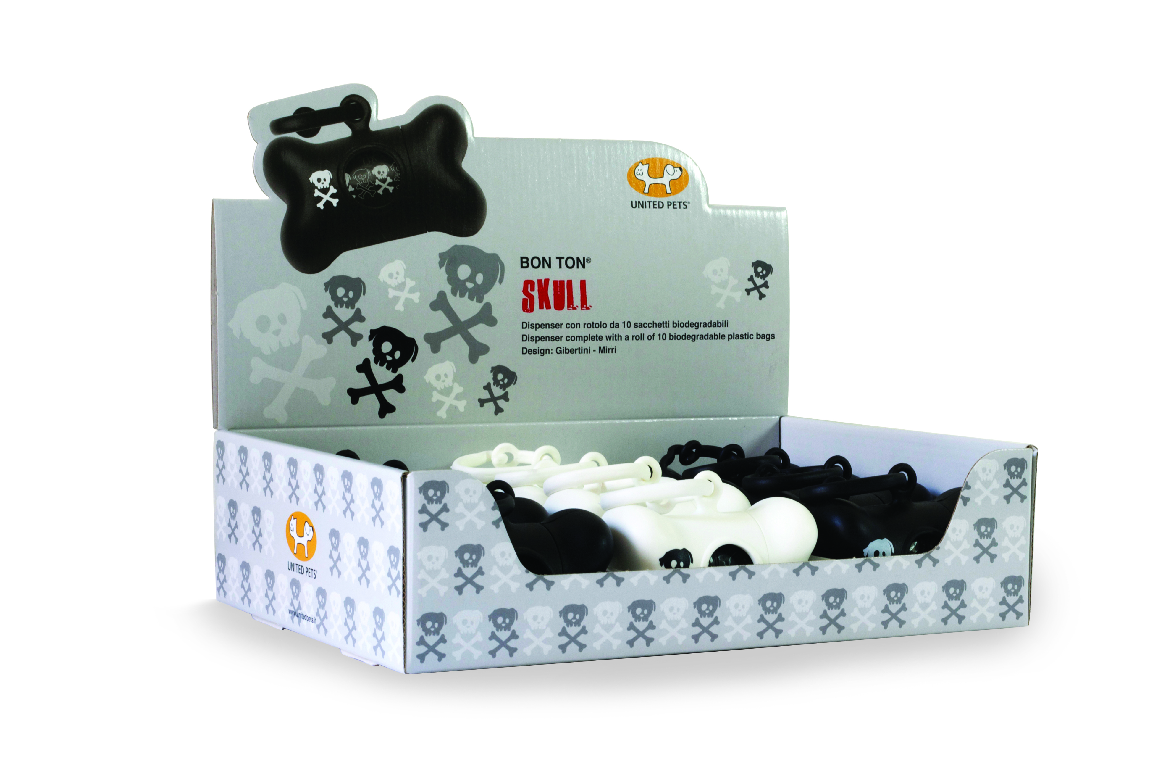 United Pets Bon Ton Skull, display m/12 stk. ass.