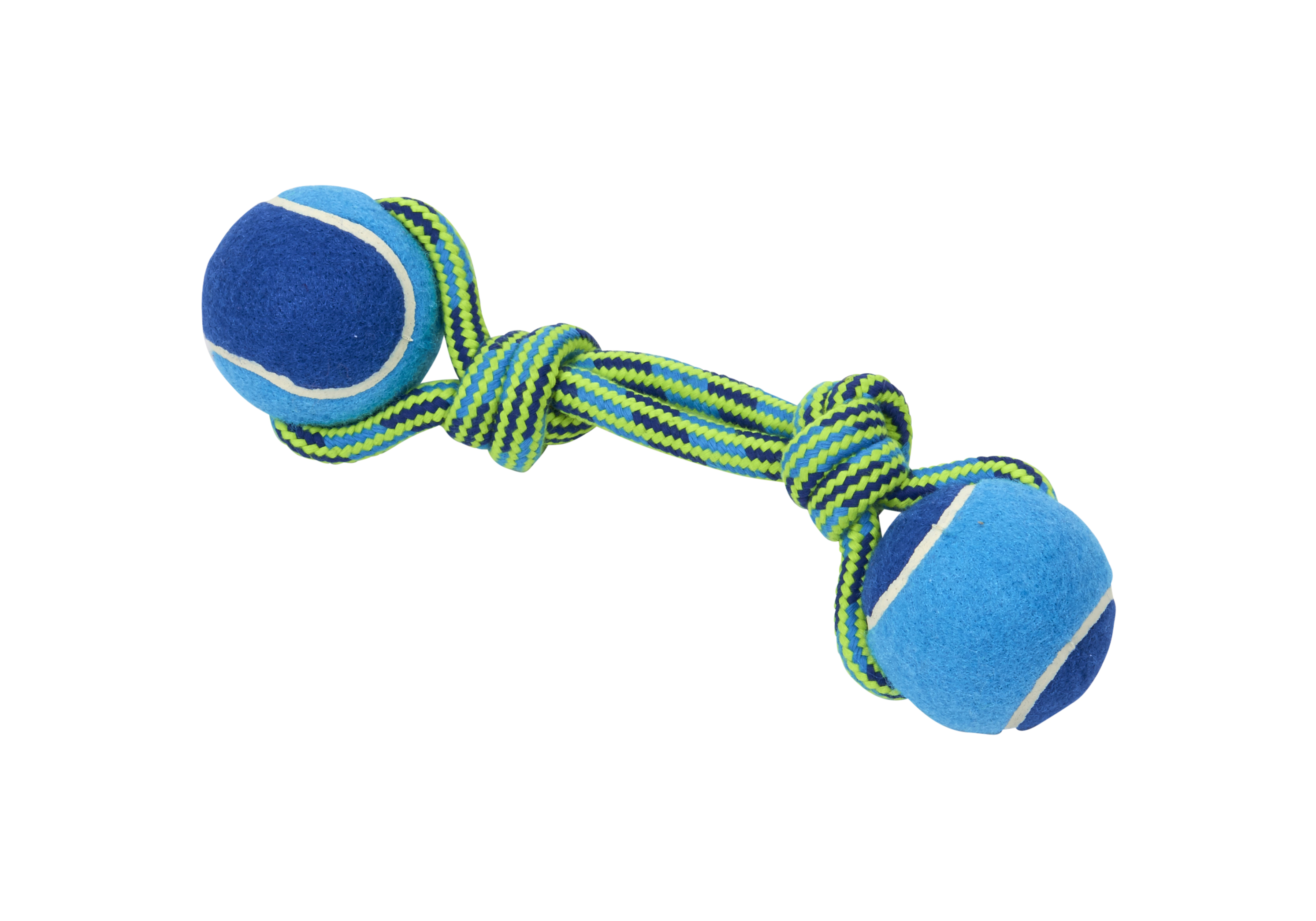 BUSTER Colour Tuggaball Double Tennisball, blue/lime, 23 cm, M