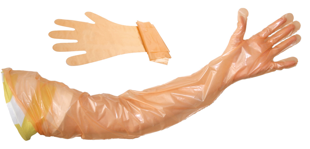 CVET Veterinærhandsker, sensitive, orange, kvinde, 100 stk.