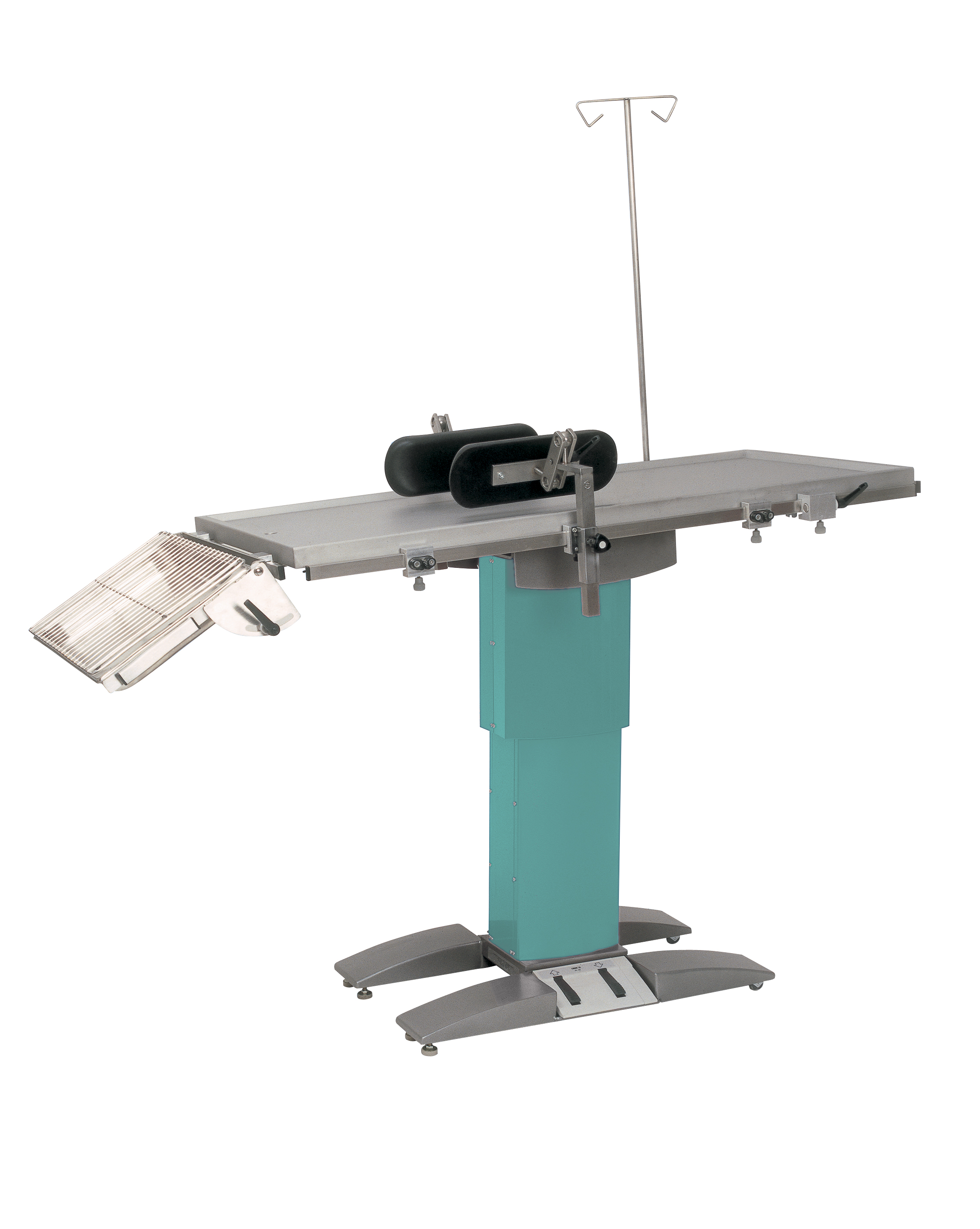 Electrical hydraulic operation table Trend, flat top 130x60 cm, light green