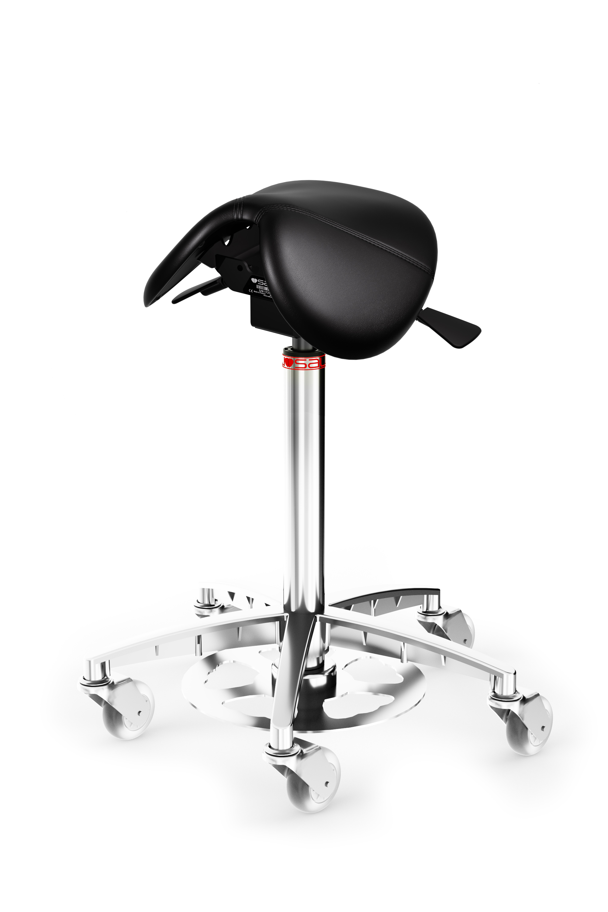 Salli Classic chair, inclination adjustment, foot-controlled height adjustment, inline castors, M
