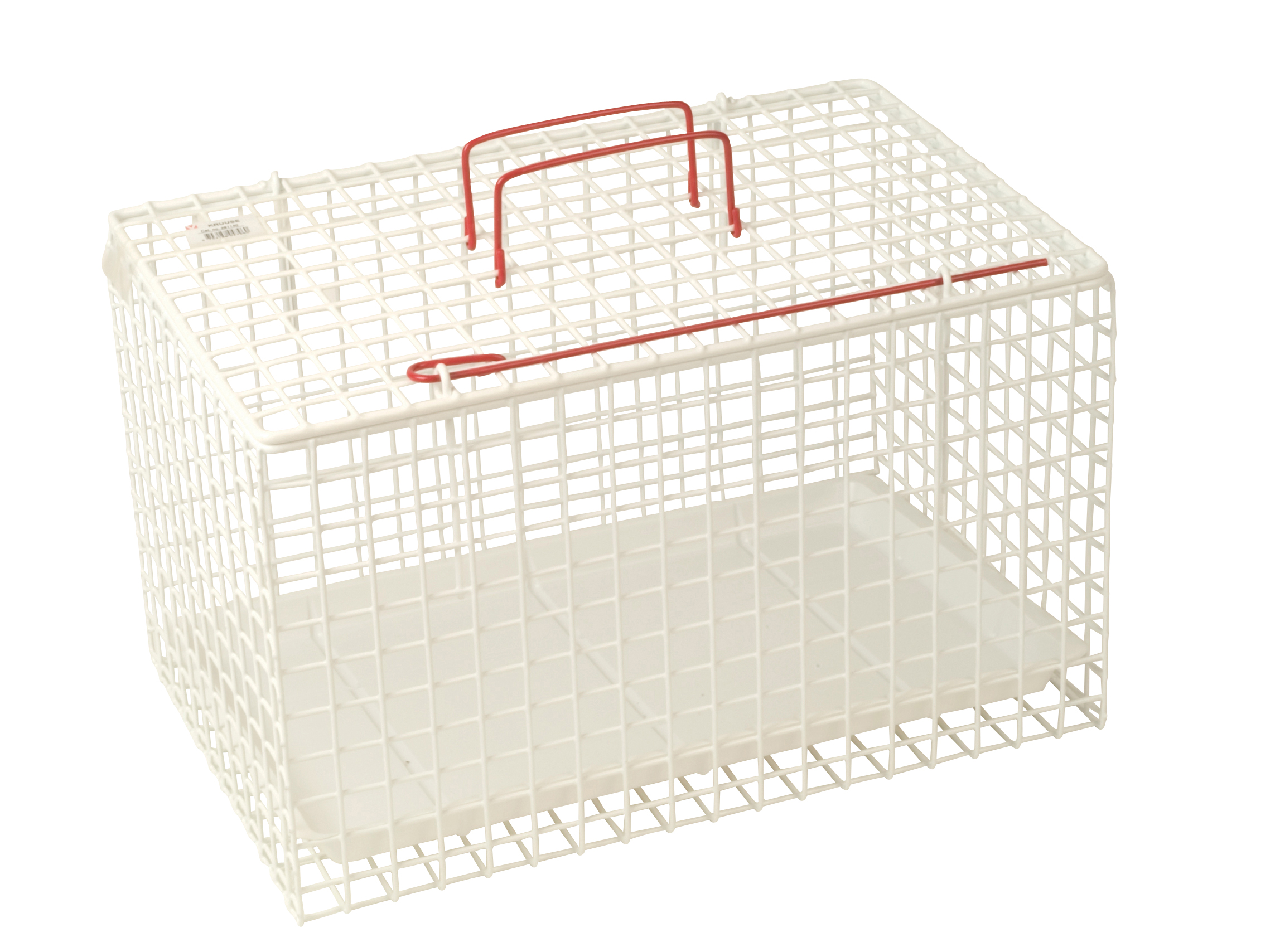 Katte transportbur 45x30x30 cmmed plastbakke