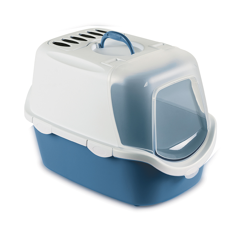 Stefanplast Cathy Easy Clean cat toilet, nordic sky/white