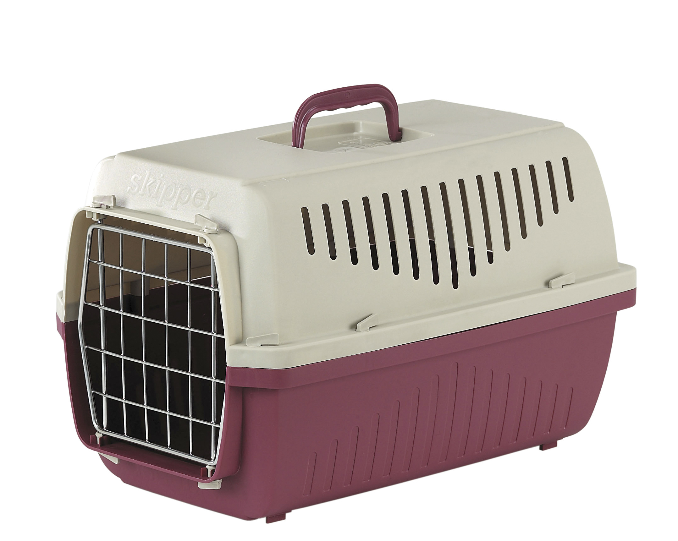 Skipper II transportbur vinrød/beige 55 x 36 x 33cm