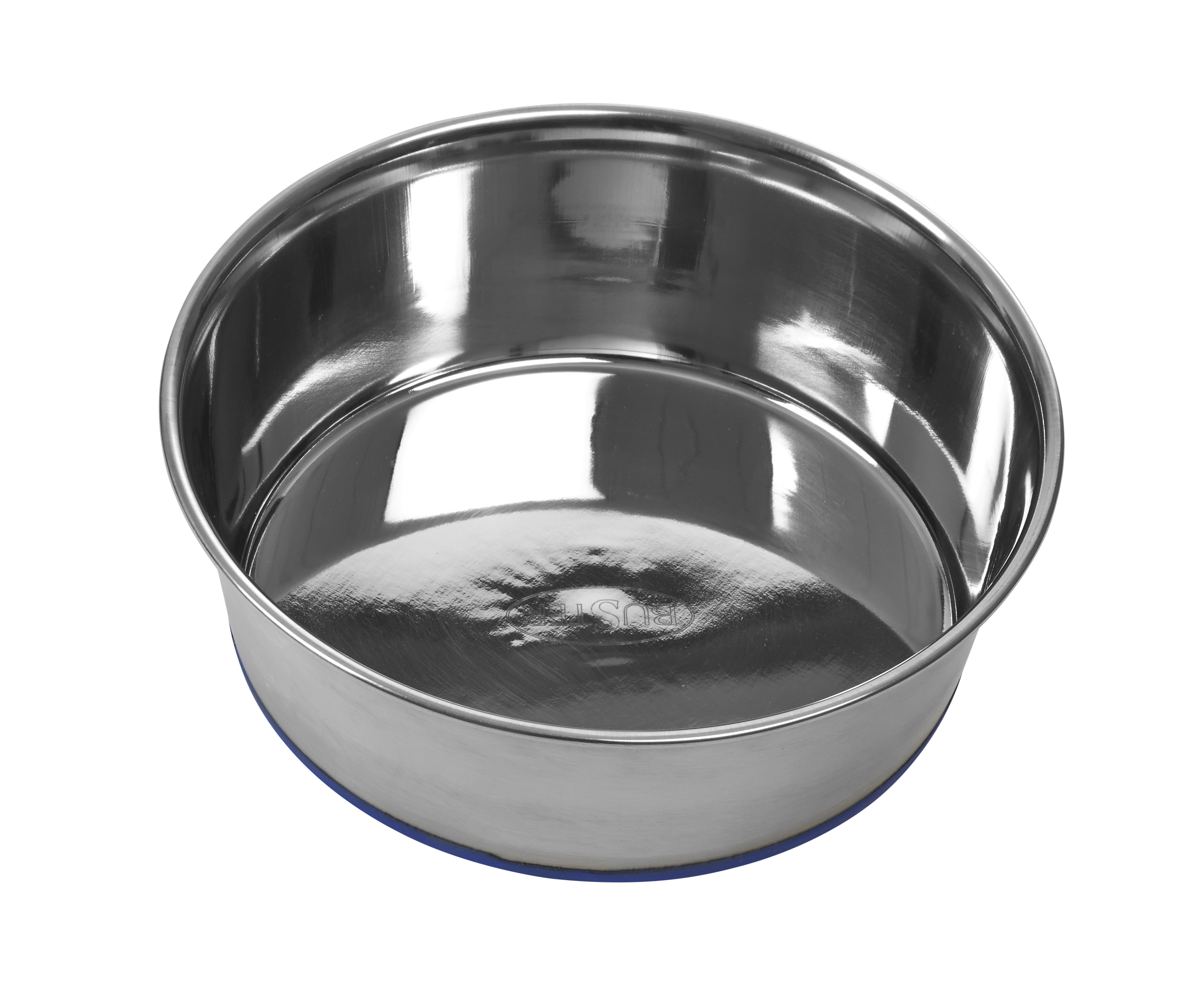 BUSTER Bowl, stainless steel, rubber base, blue, 1,90 L