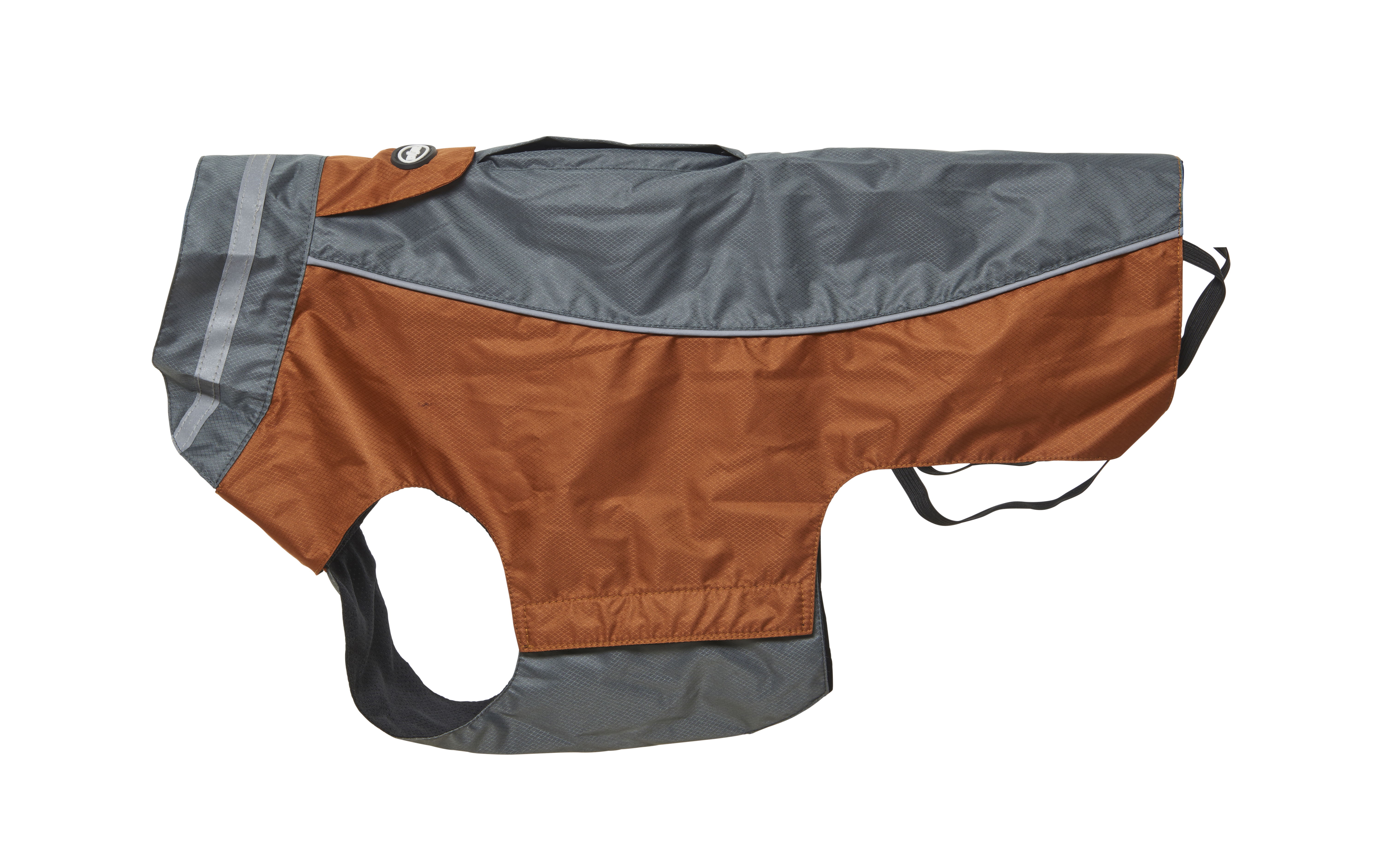 BUSTER raincoat steel grey/leather brown, XL
