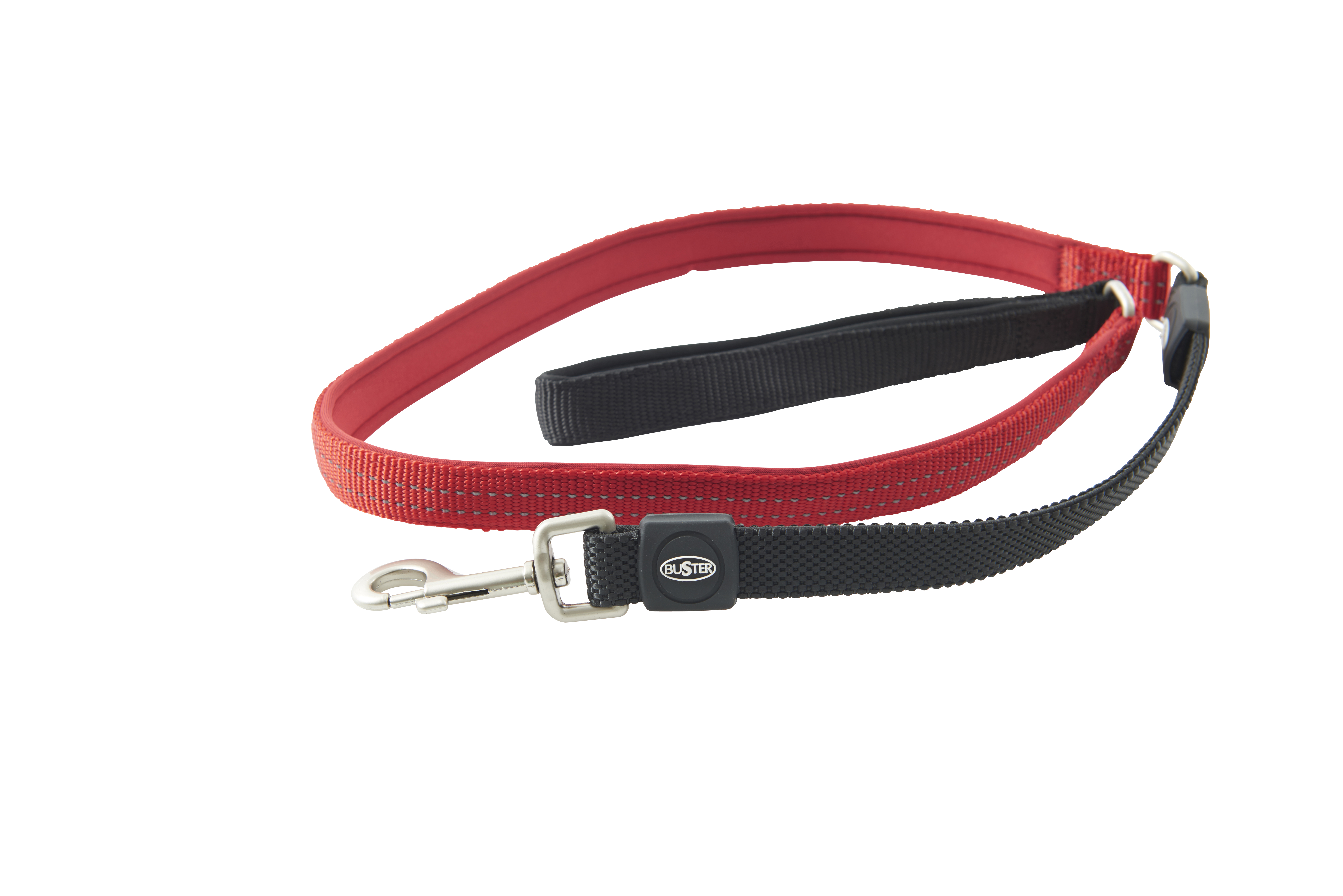 BUSTER Neoprene 120 cm Bungee Lead, Red/Red, S/M, 20mm