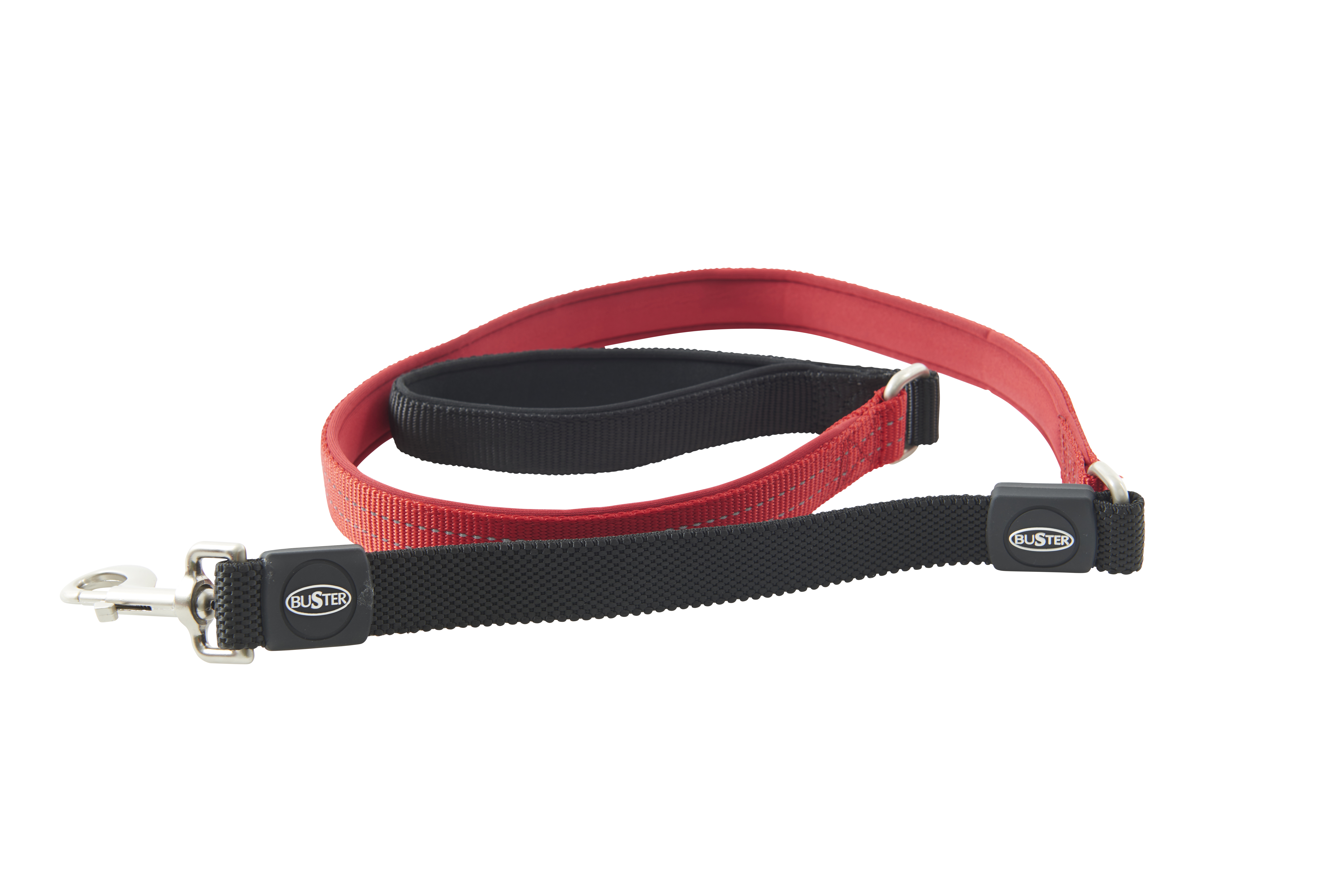 BUSTER Neoprene 120 cm Bungee Lead, Red/Red, L/XL, 25mm