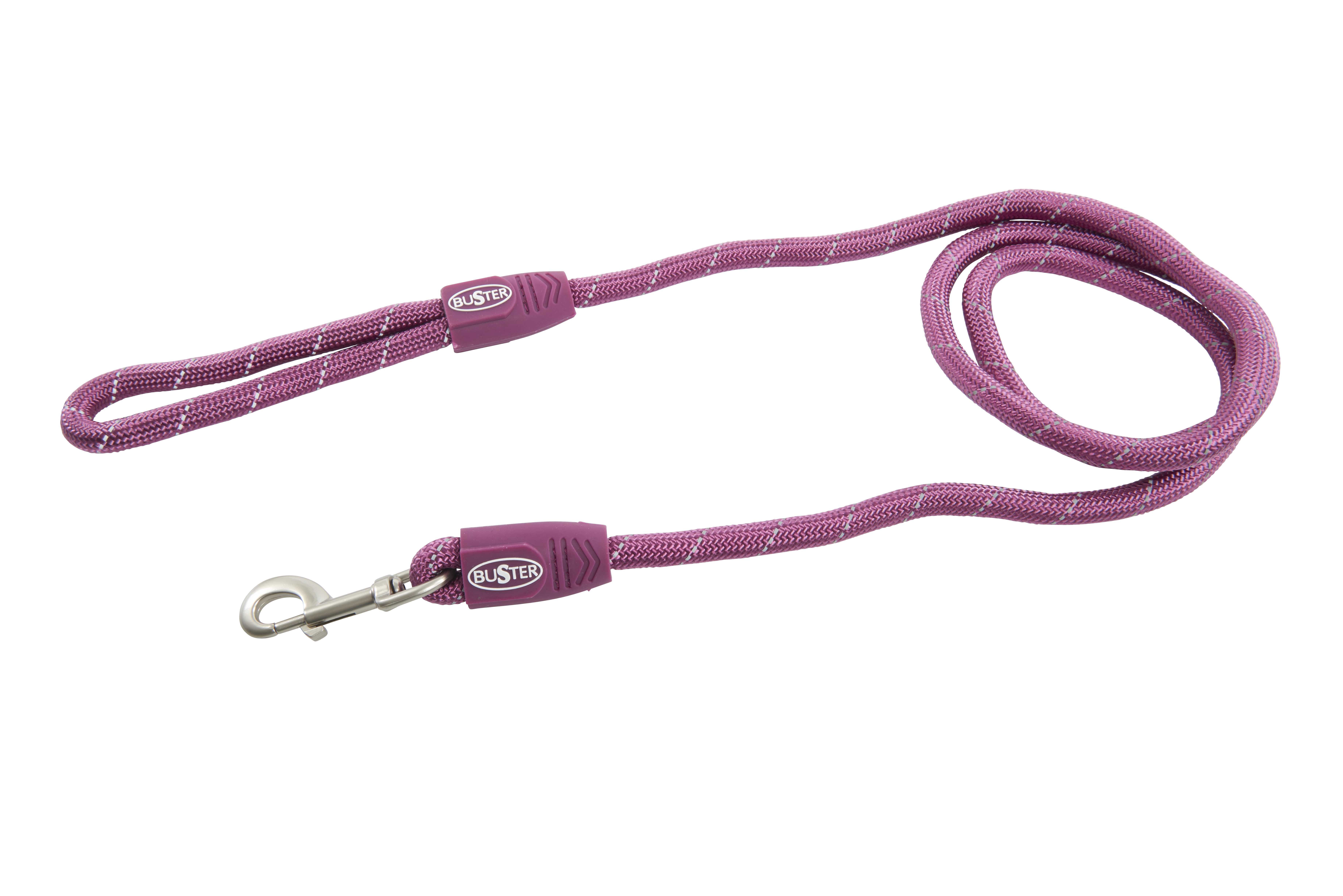 BUSTER Reflective Rope 180 cm Lead, Purple, 13mm