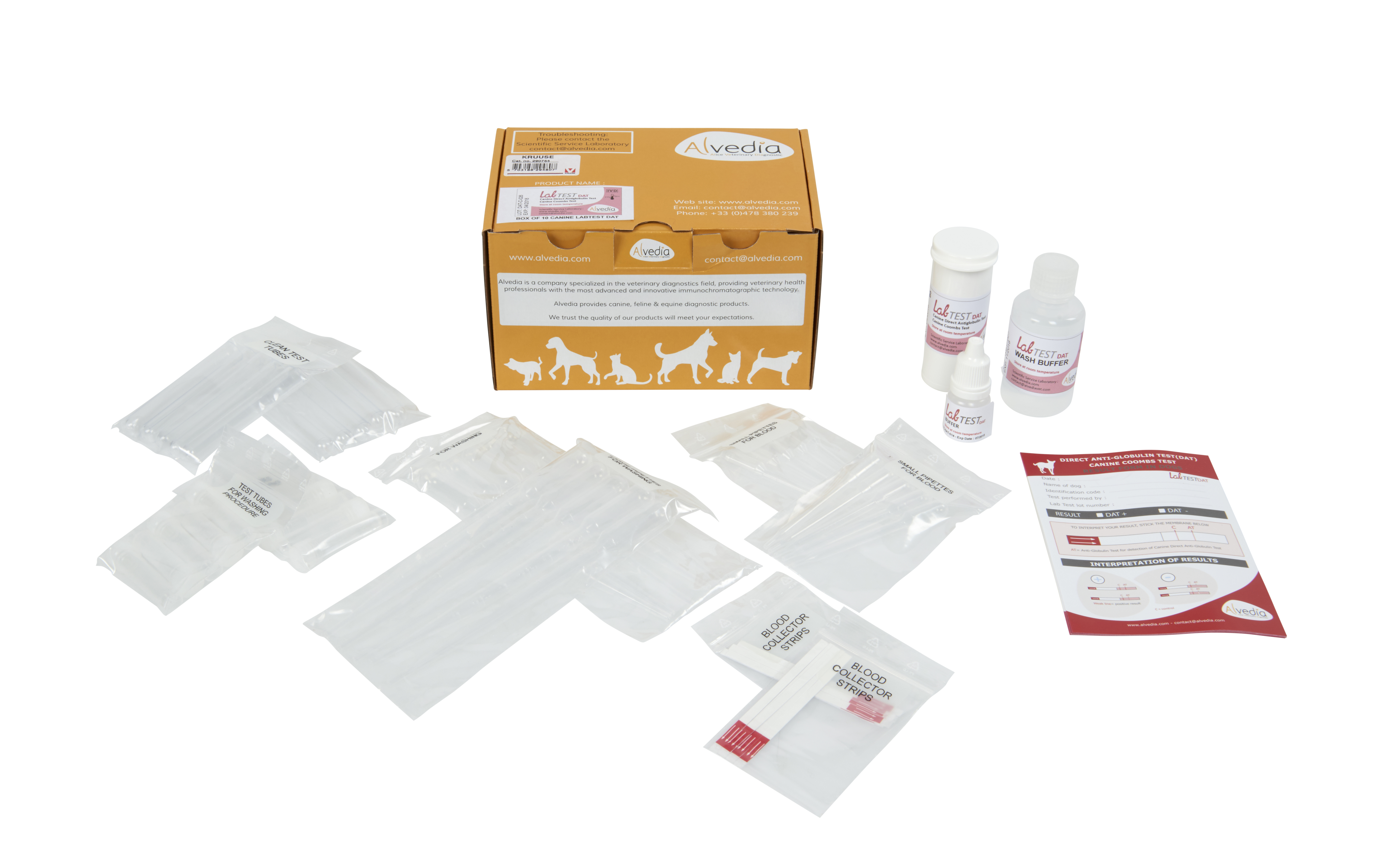 Alvedia Direct Antiglobulin Test (Coombs Test), 10/pk