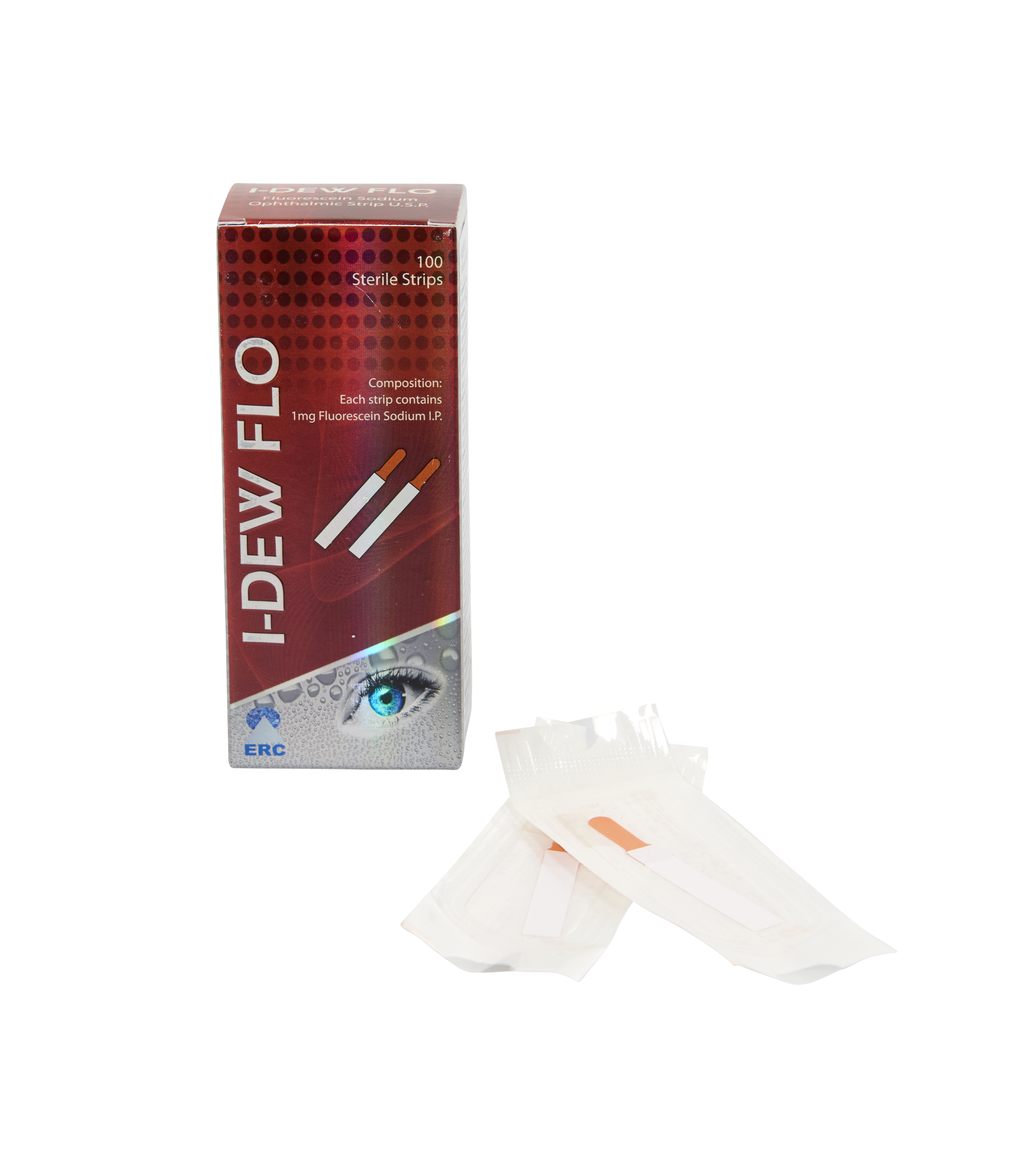 I-Dew Flo, Fluorescein strips, sterile, 100/pk